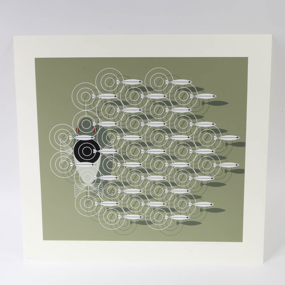 Charley Harper Limited Serigraph "Skipping School"