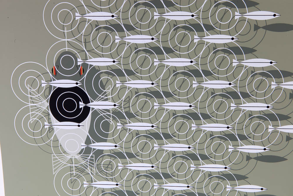 Charley Harper Limited Serigraph "Skipping School"