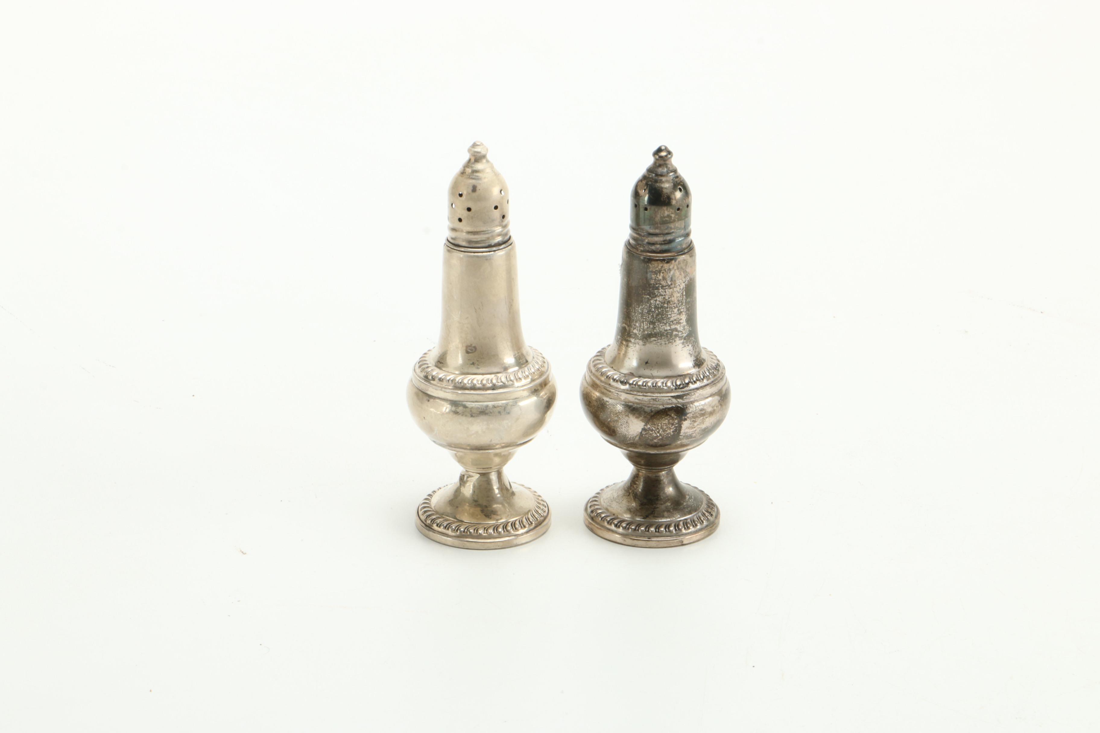 Weighted Sterling Salt and Pepper Shakers With Bird Figures