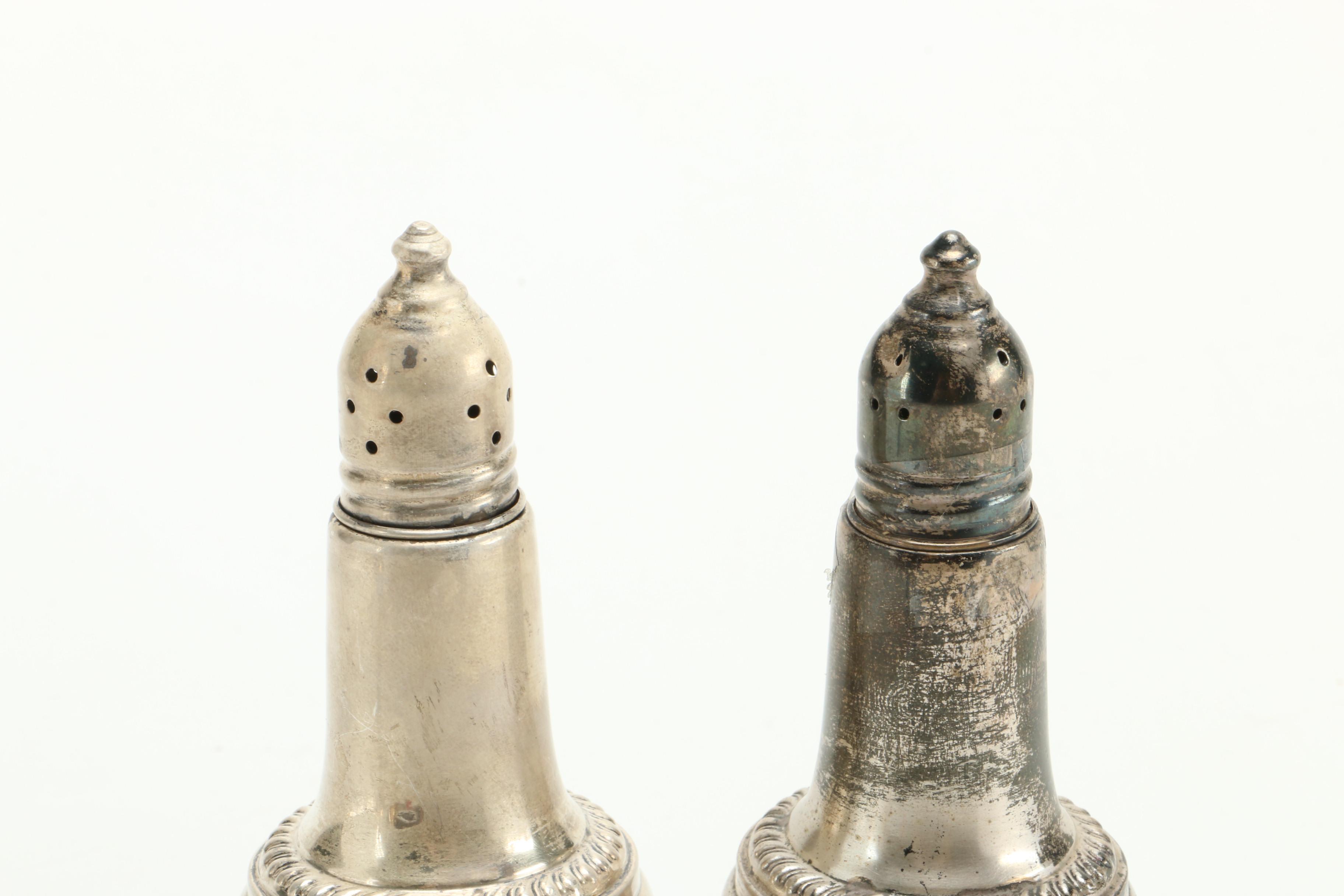 Weighted Sterling Salt and Pepper Shakers With Bird Figures