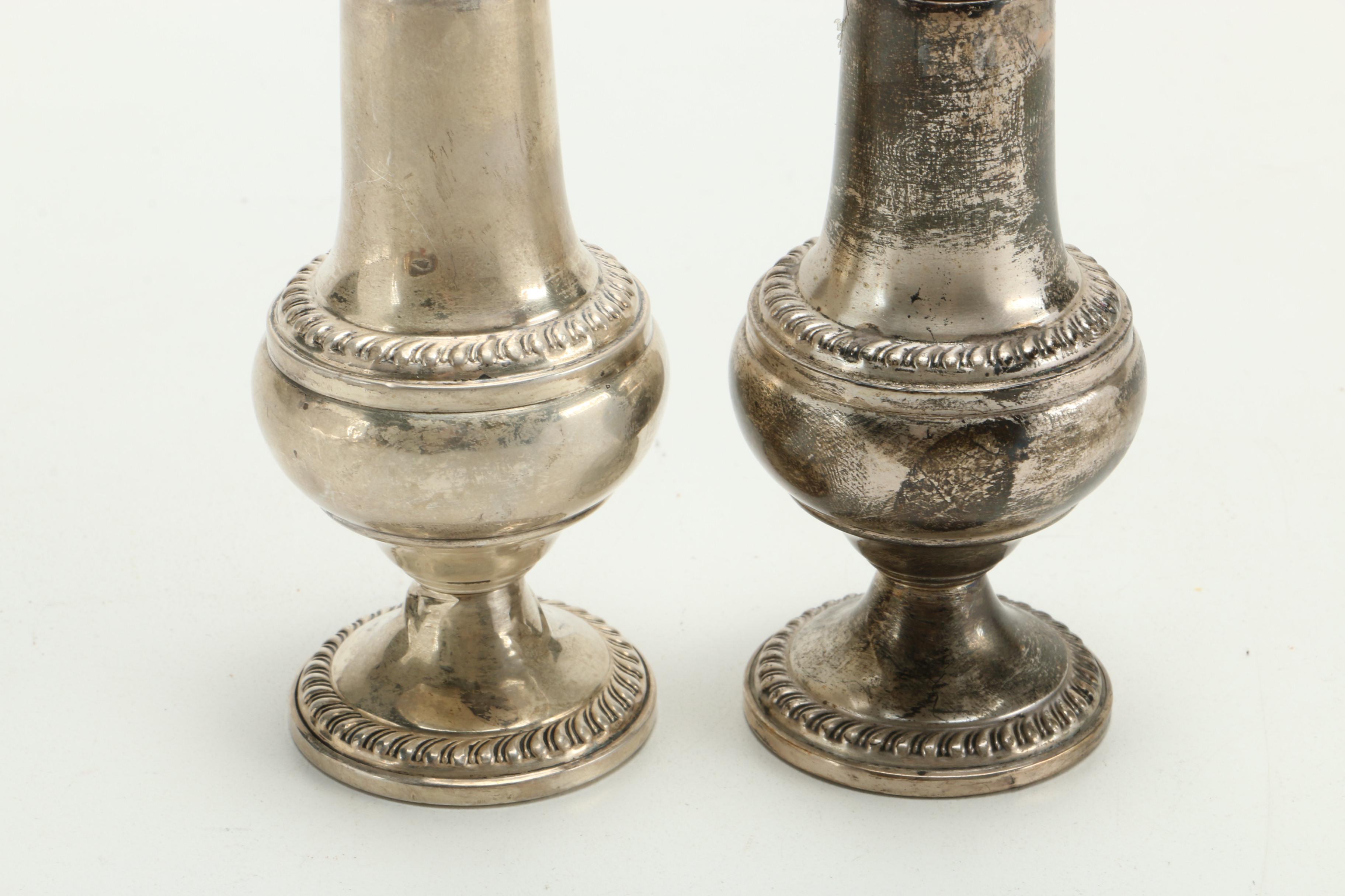 Weighted Sterling Salt and Pepper Shakers With Bird Figures