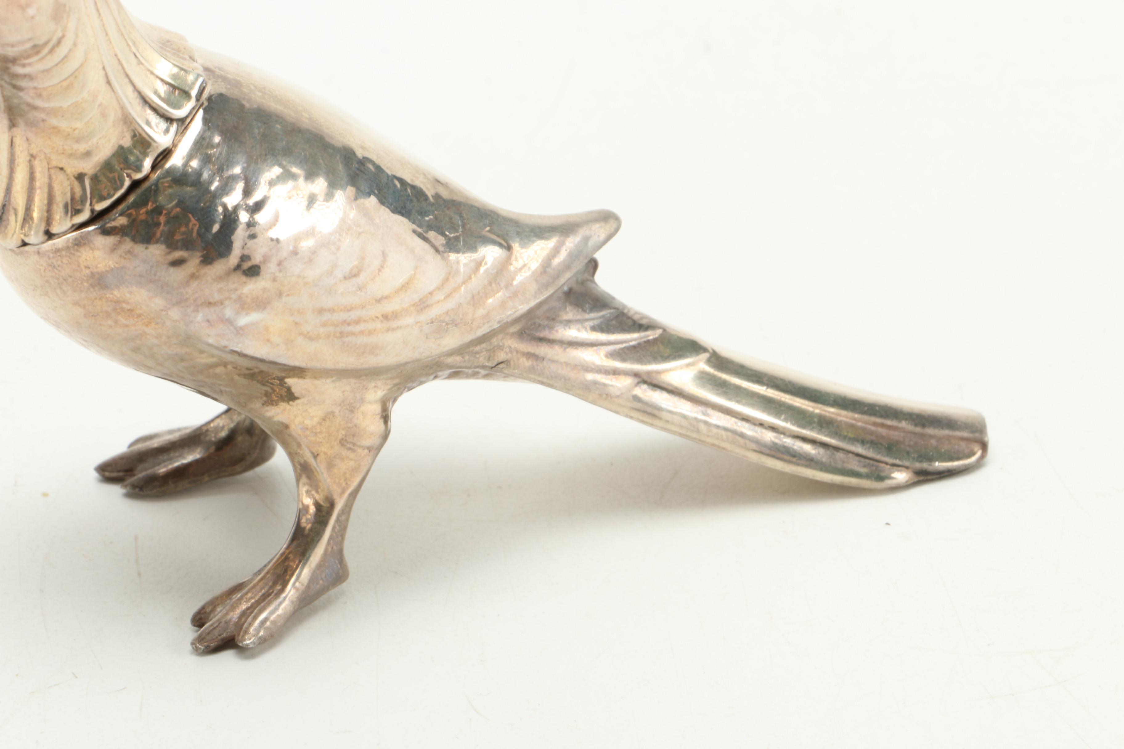 Weighted Sterling Salt and Pepper Shakers With Bird Figures