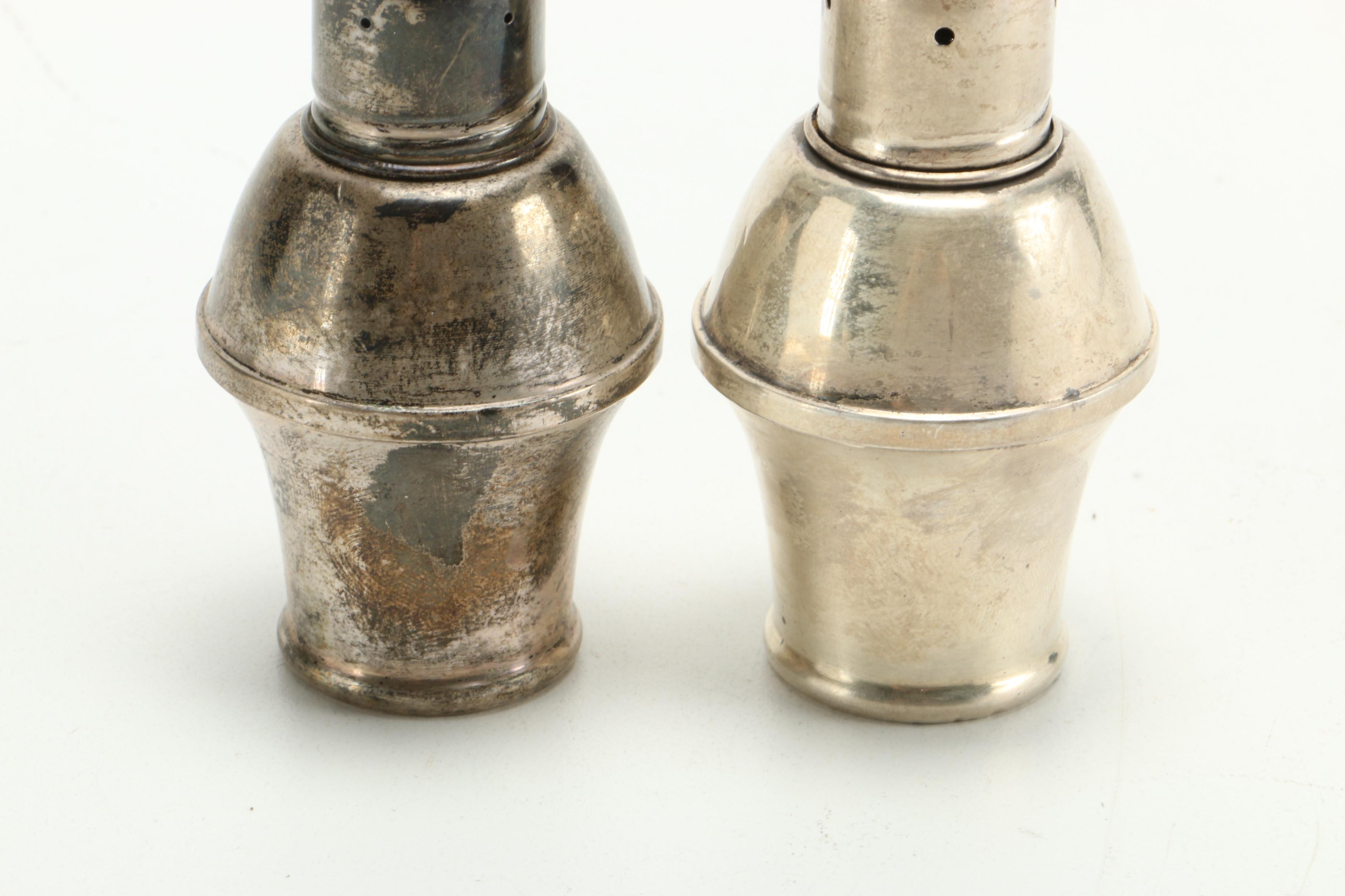 Weighted Sterling Salt and Pepper Shakers With Bird Figures