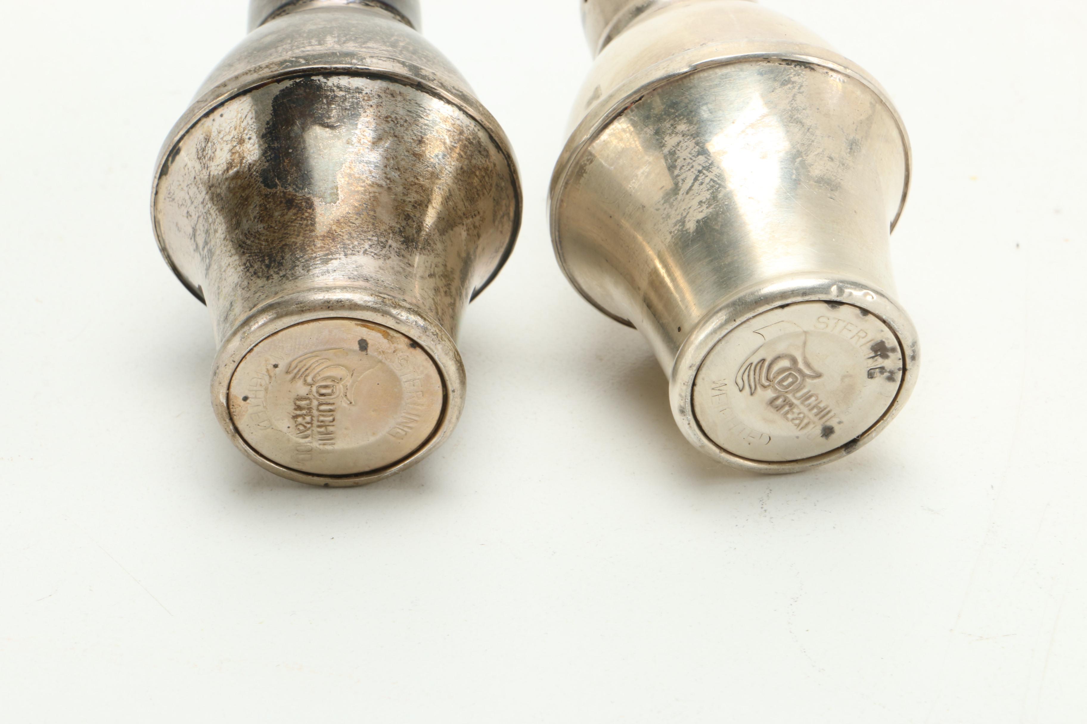 Weighted Sterling Salt and Pepper Shakers With Bird Figures