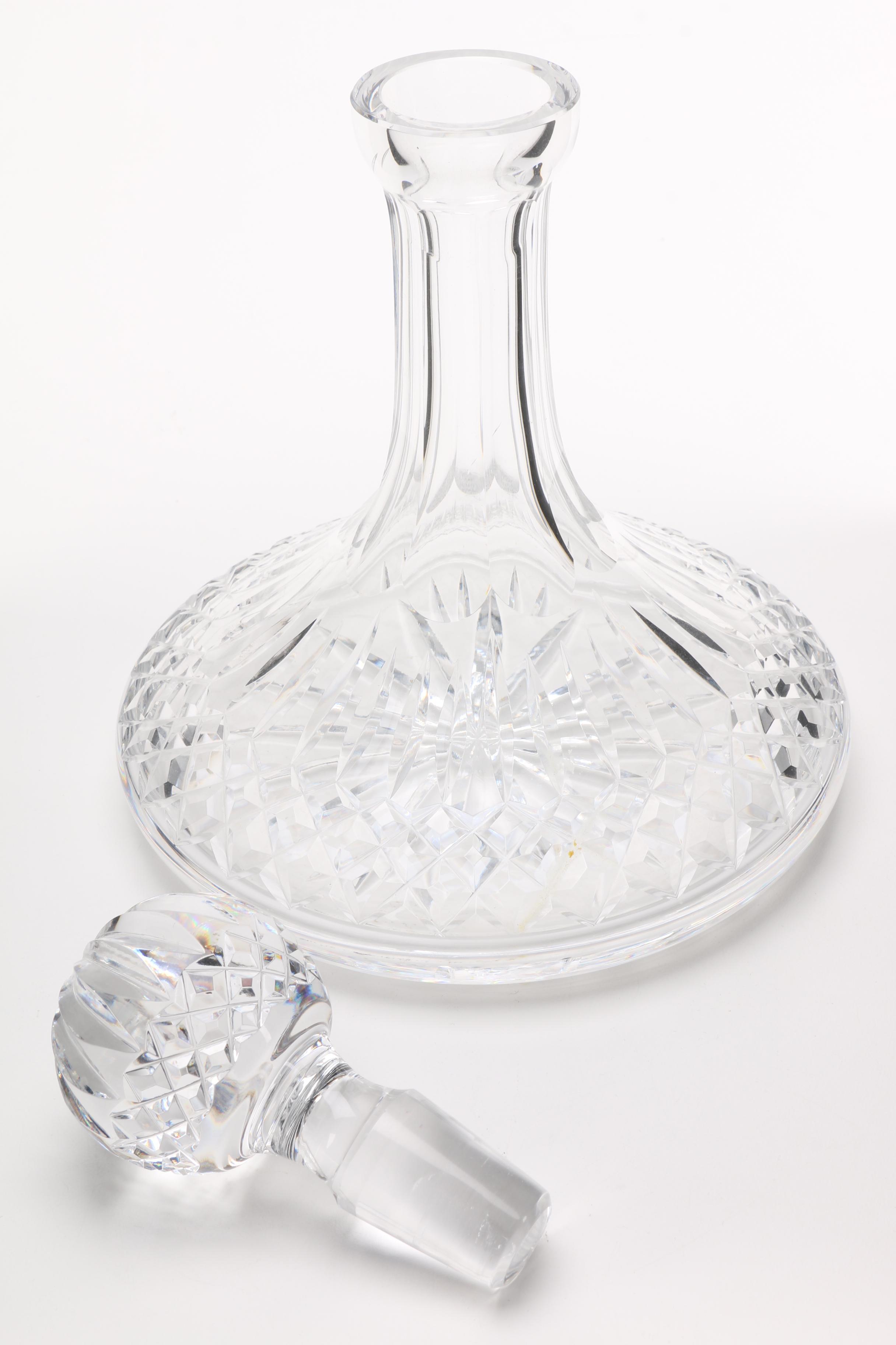 Waterford "Lismore" Crystal Ships Decanter and Stopper