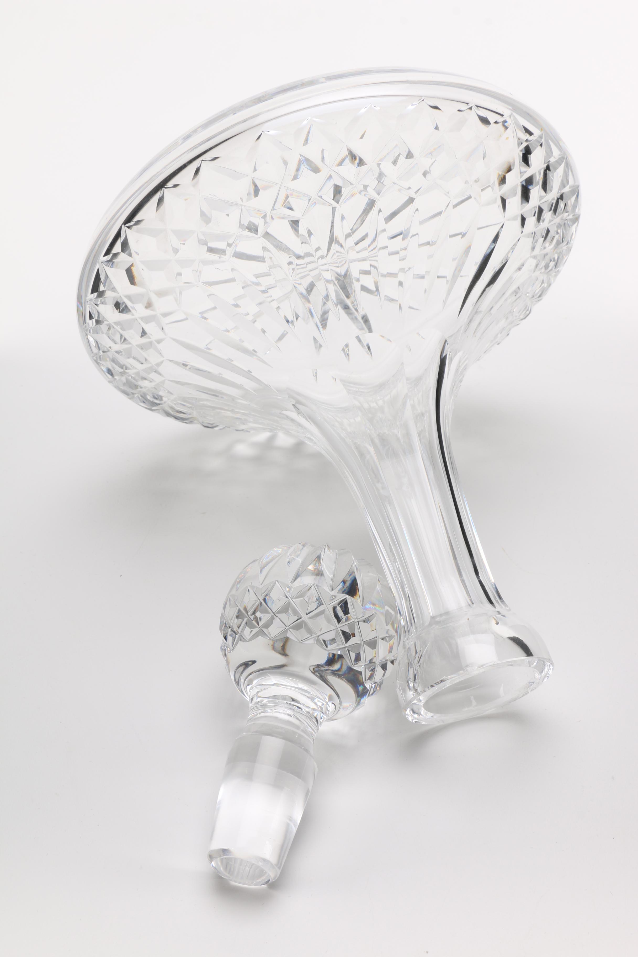 Waterford "Lismore" Crystal Ships Decanter and Stopper