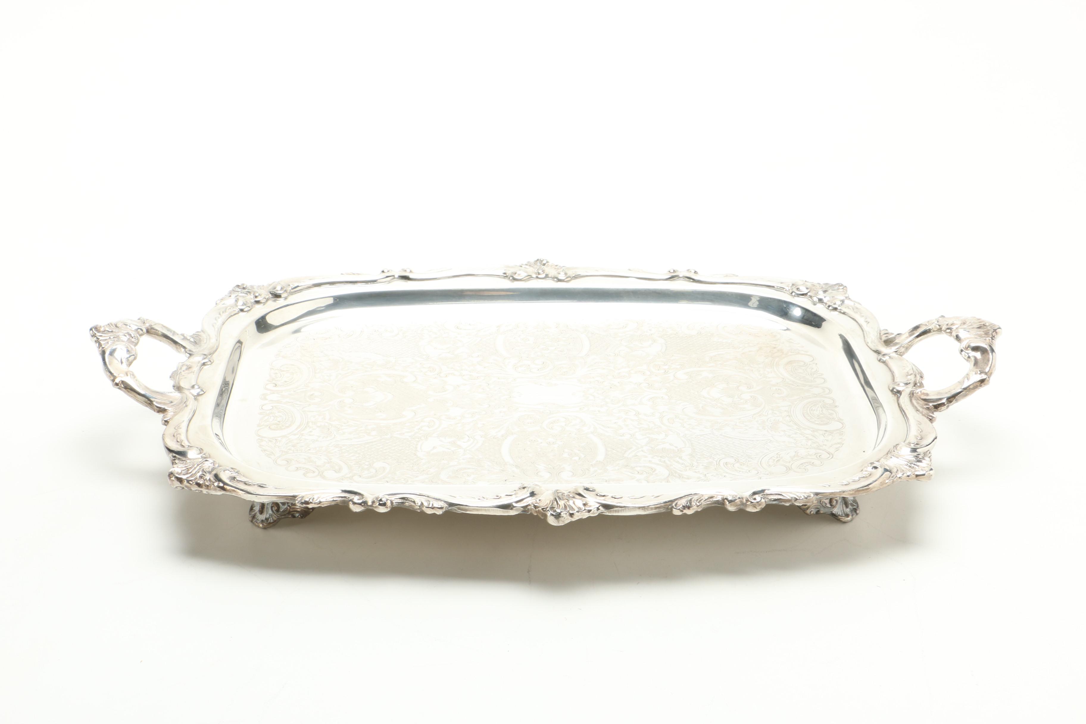 Silver Plate Serving Ware Including Eton