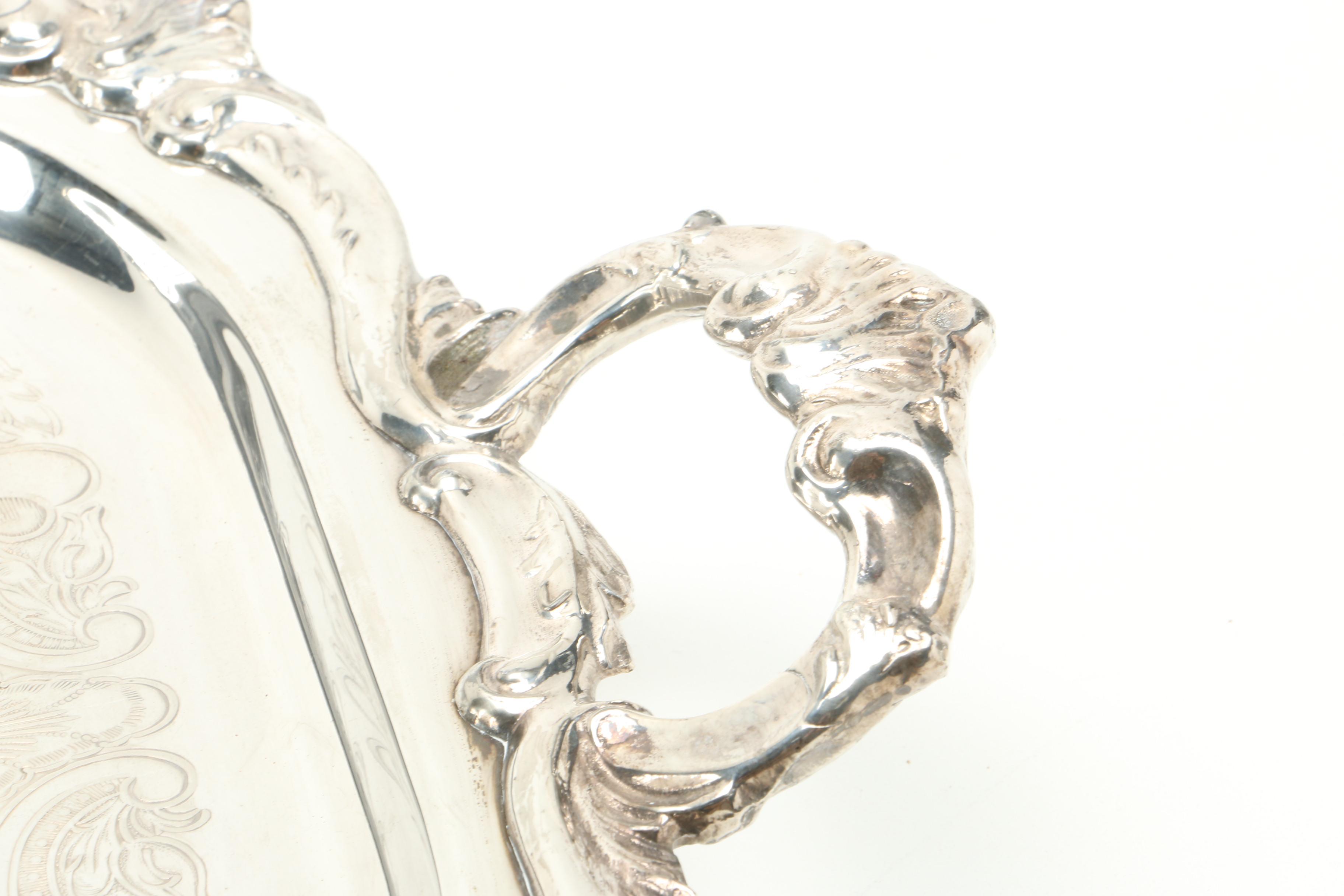 Silver Plate Serving Ware Including Eton