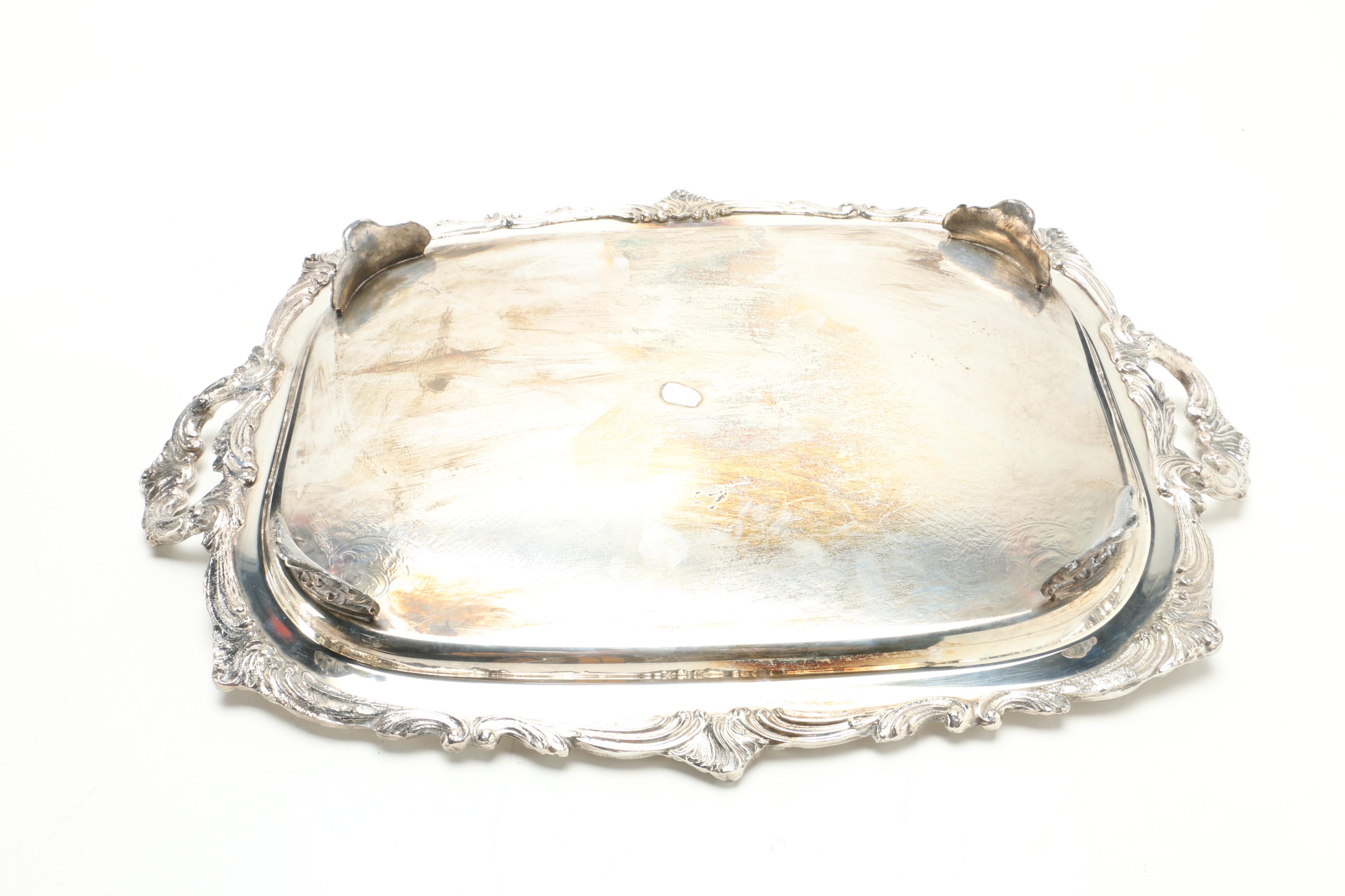Silver Plate Serving Ware Including Eton