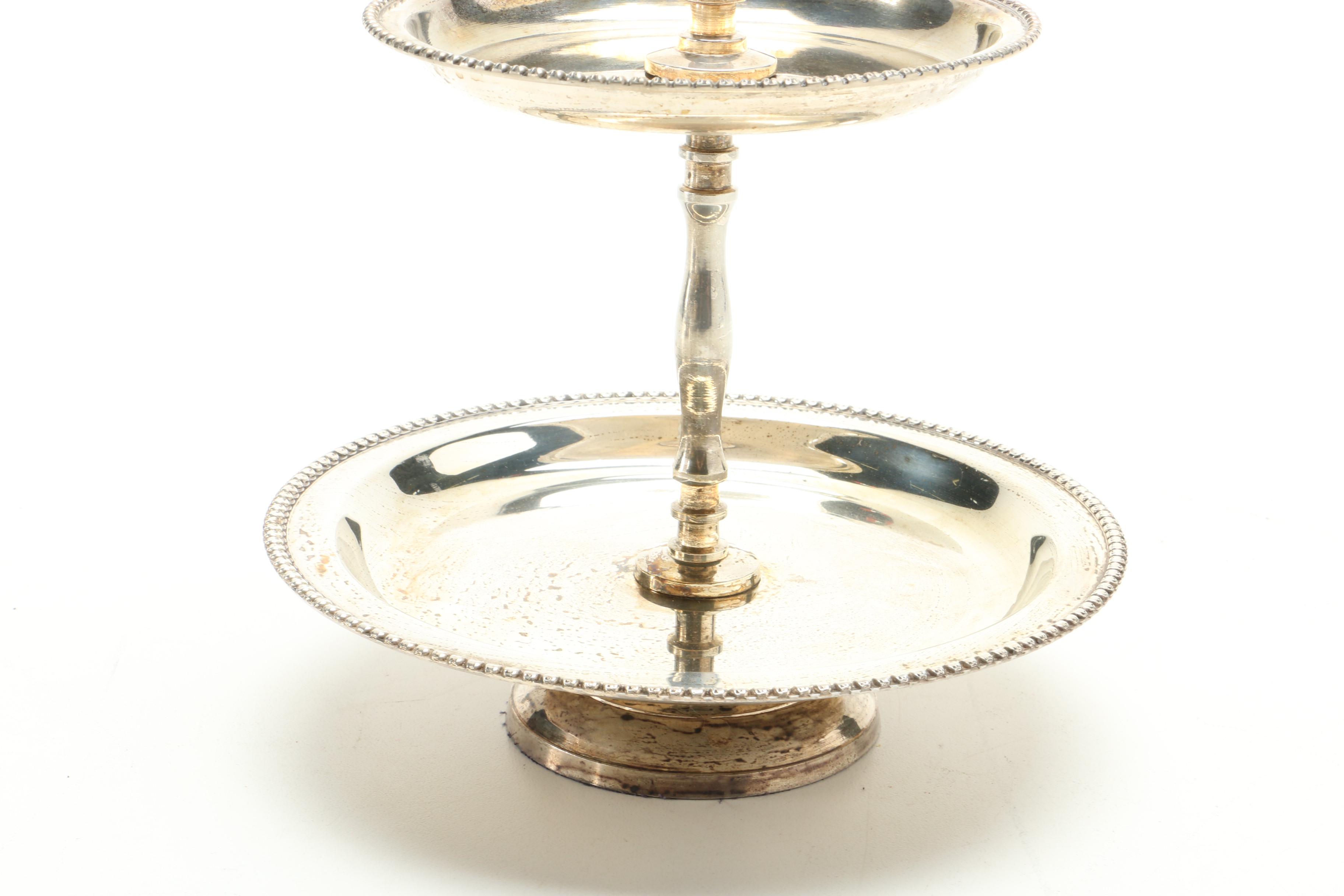 Silver Plate Serving Ware Including Eton