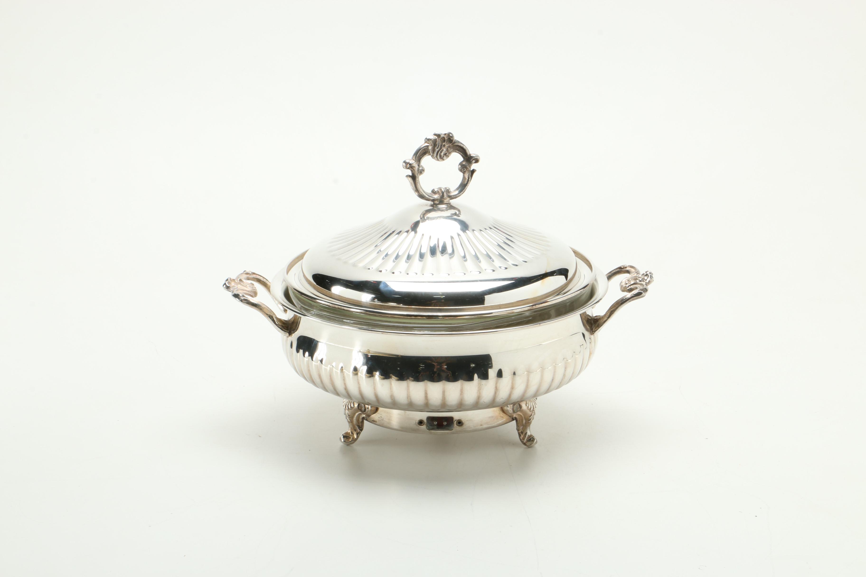 Silver Plate Serving Ware Including Eton