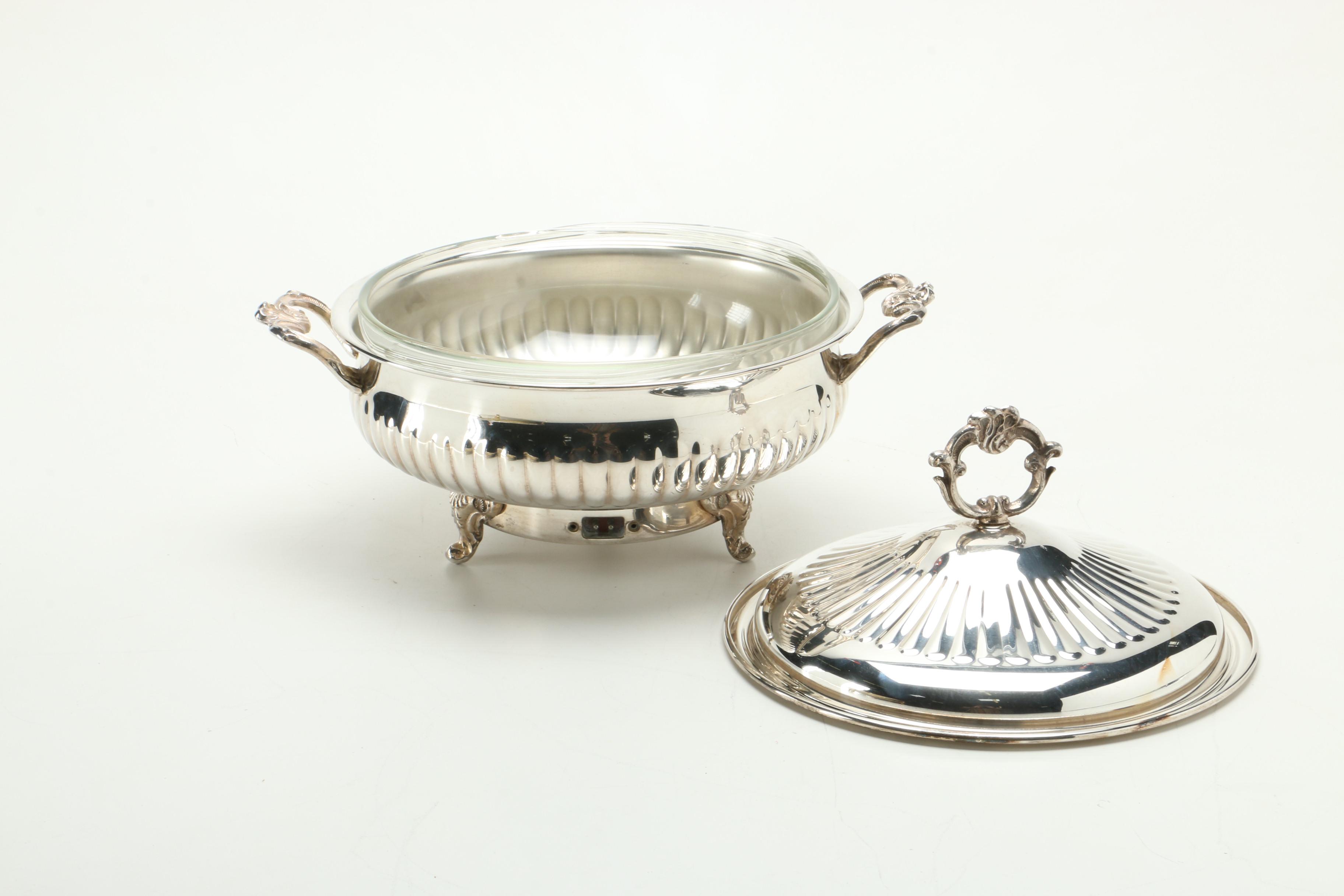 Silver Plate Serving Ware Including Eton