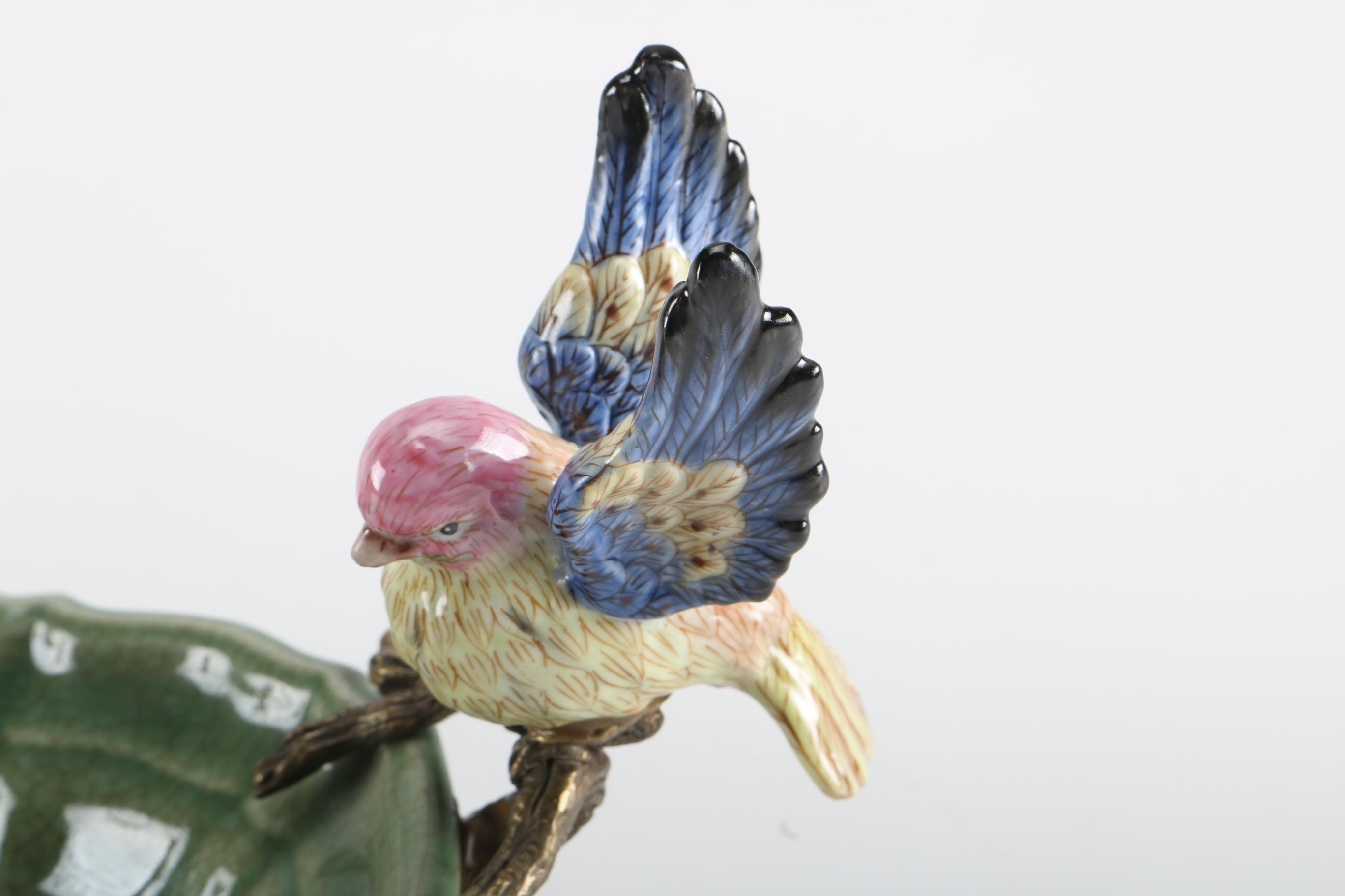 Mark Roberts Ceramic and Brass Bird Platter