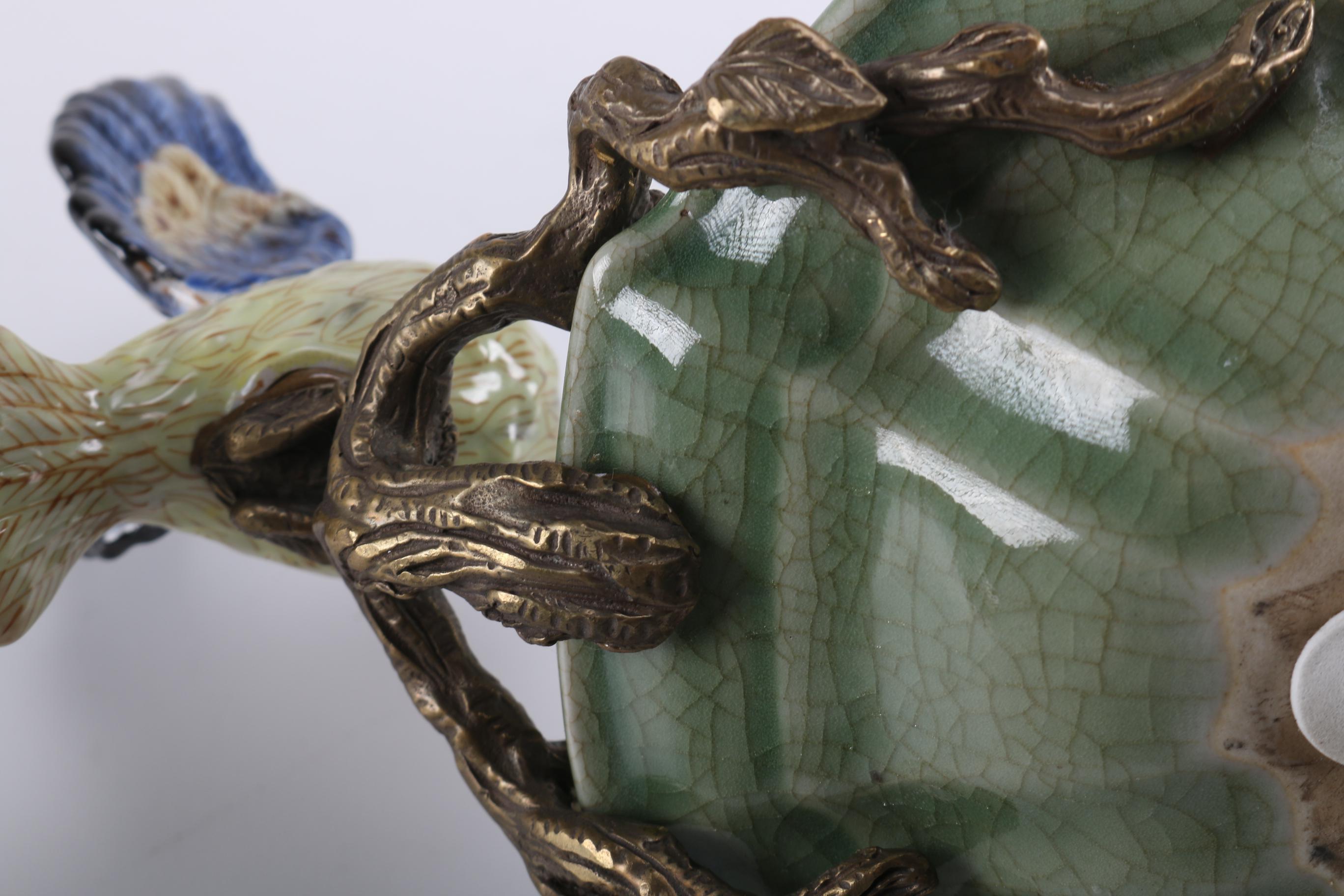 Mark Roberts Ceramic and Brass Bird Platter