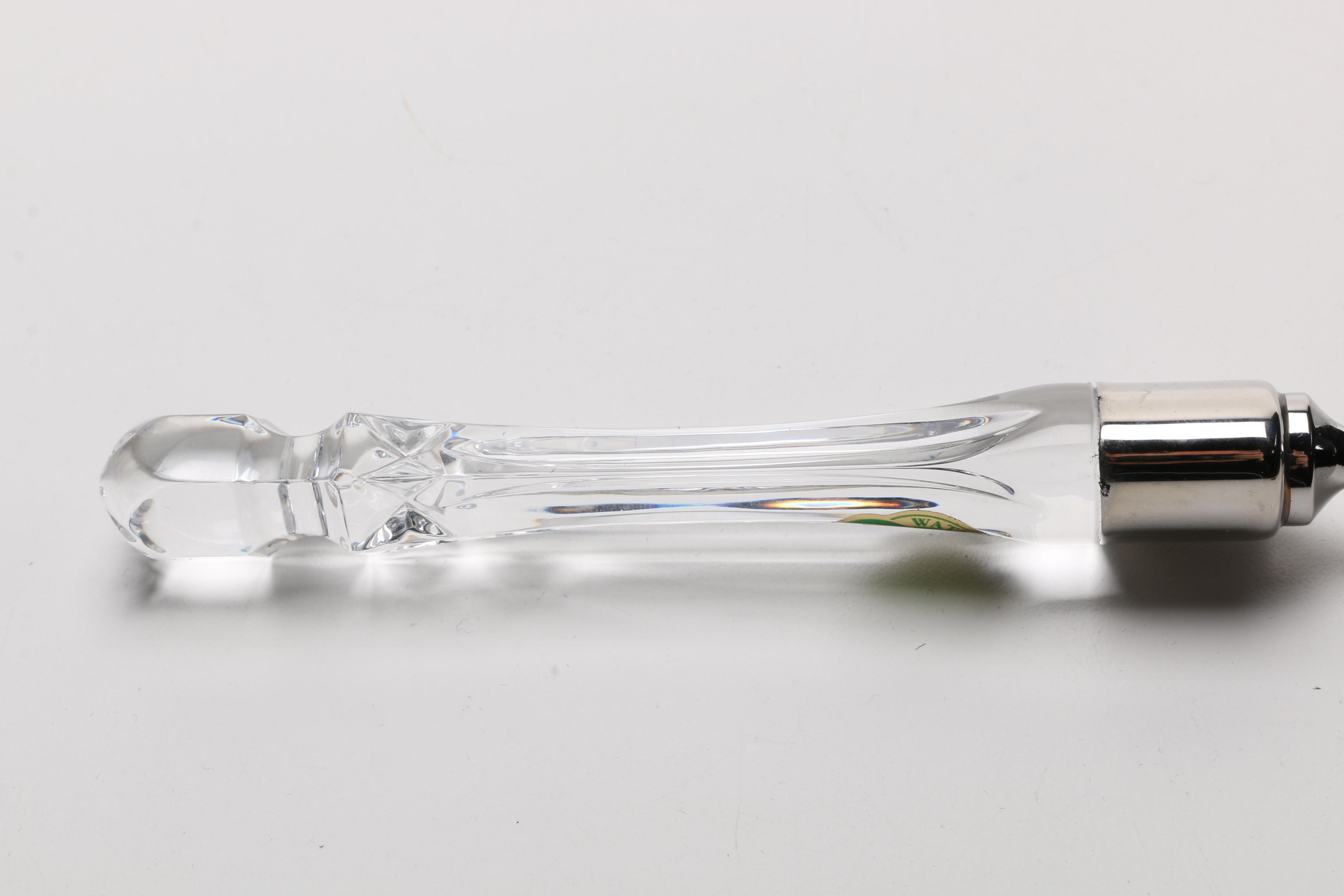 Waterford Crystal "Lismore" Carving Set and Cake Knife