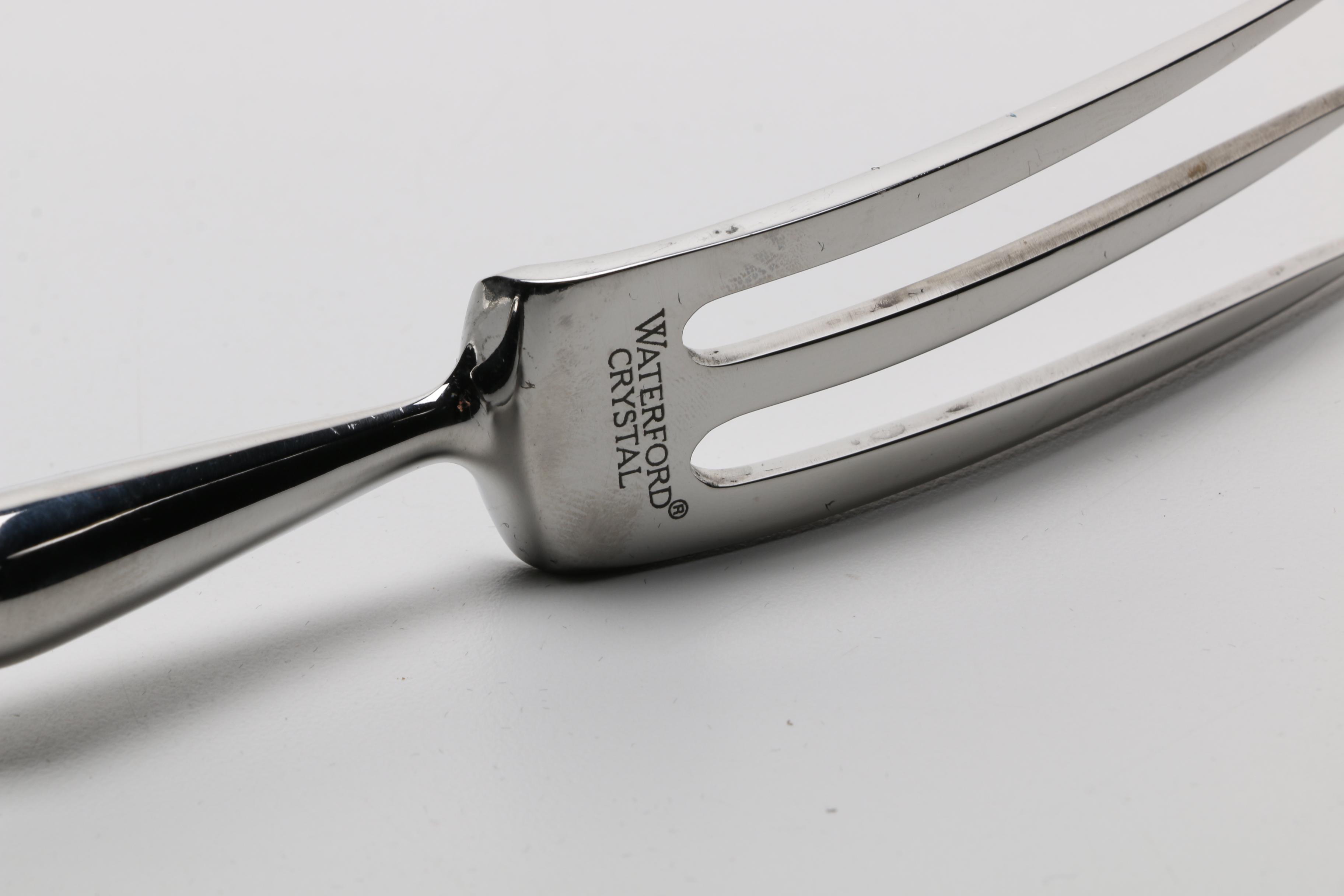 Waterford Crystal "Lismore" Carving Set and Cake Knife