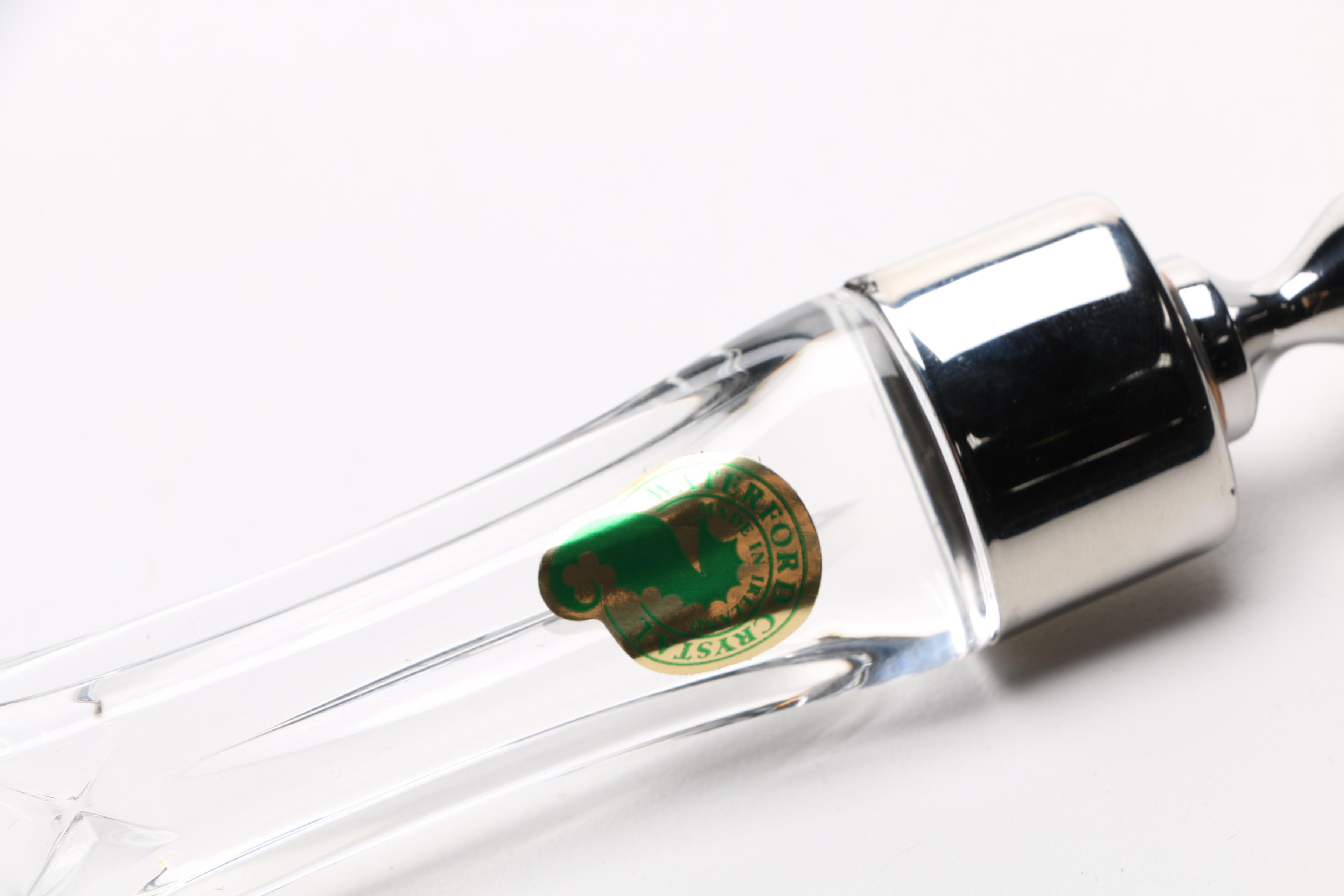 Waterford Crystal "Lismore" Carving Set and Cake Knife