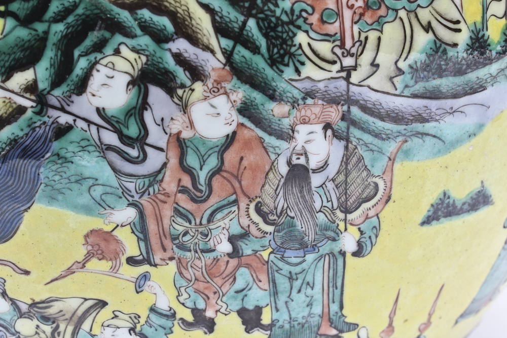 Beautiful Antique Chinese Ceramic Fishbowl Planter