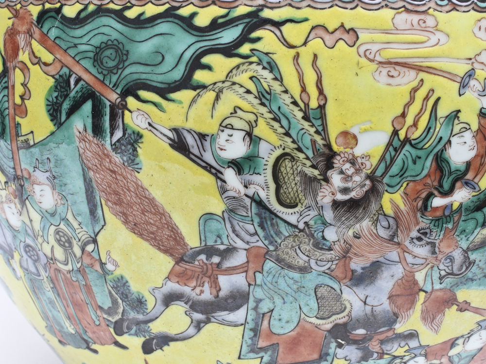 Beautiful Antique Chinese Ceramic Fishbowl Planter