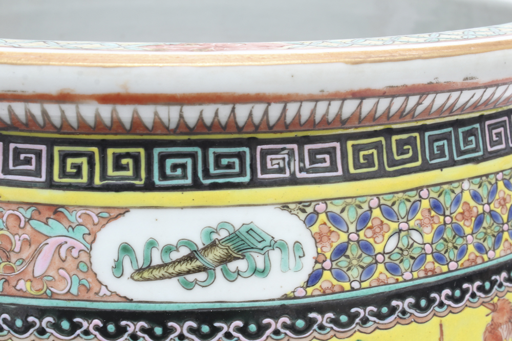 Beautiful Antique Chinese Ceramic Fishbowl Planter