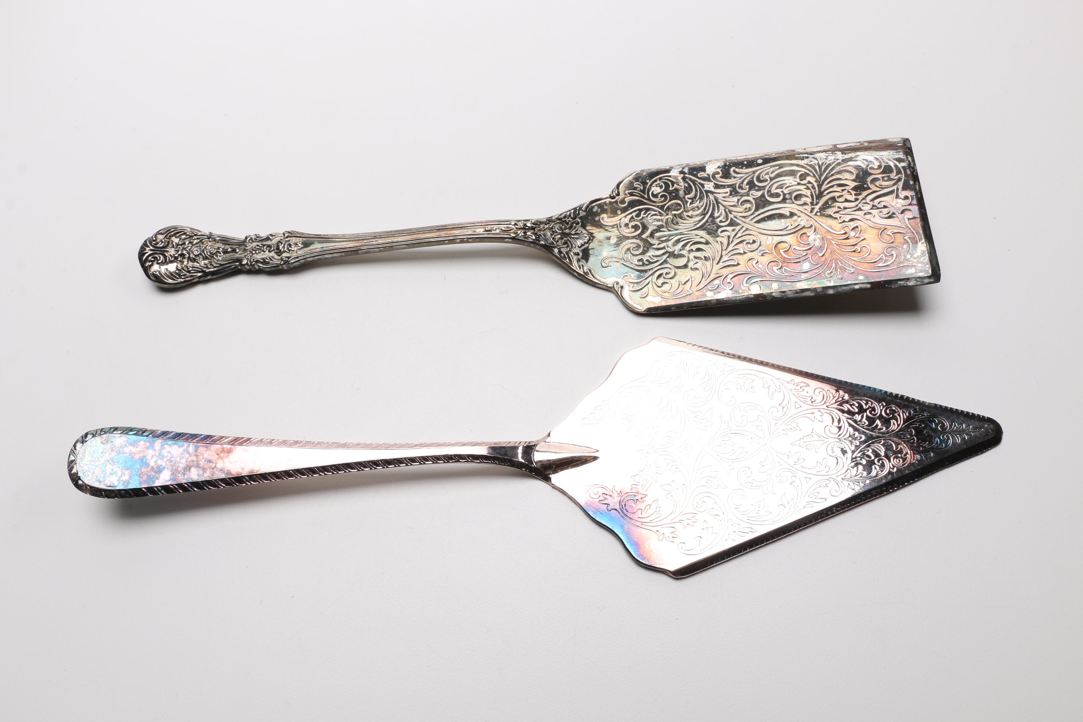 Silver Plated Serving Flatware Including Rogers Bros