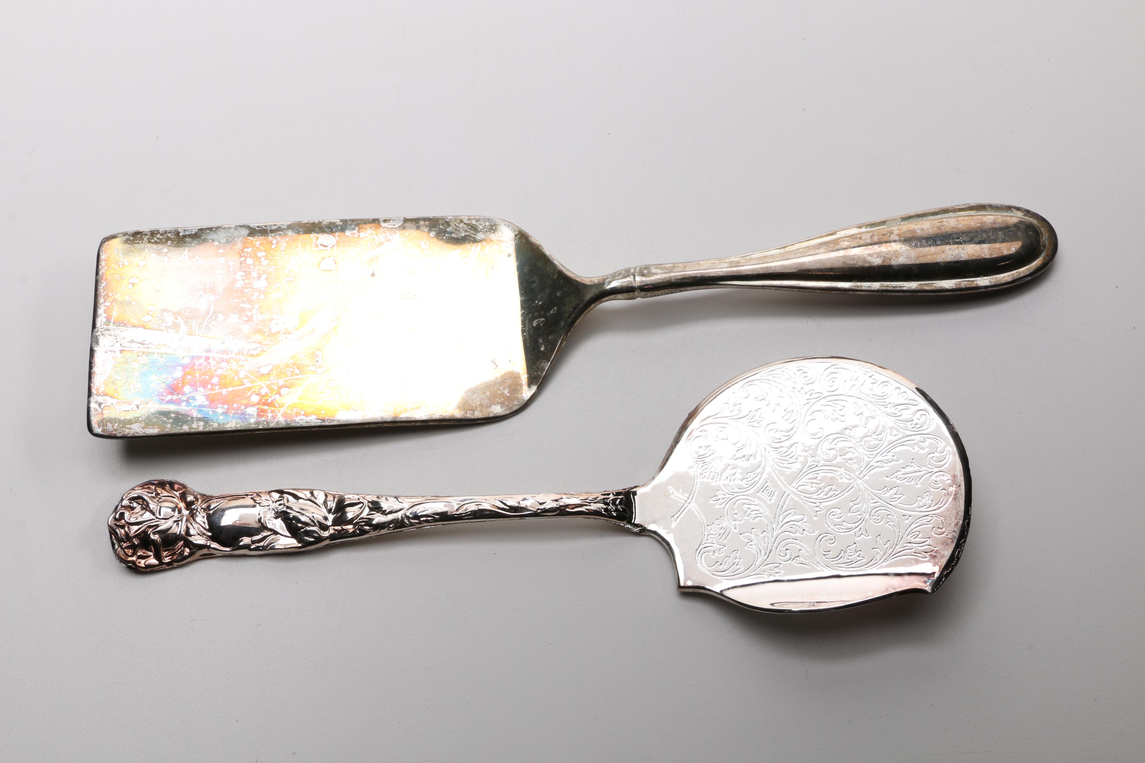 Silver Plated Serving Flatware Including Rogers Bros