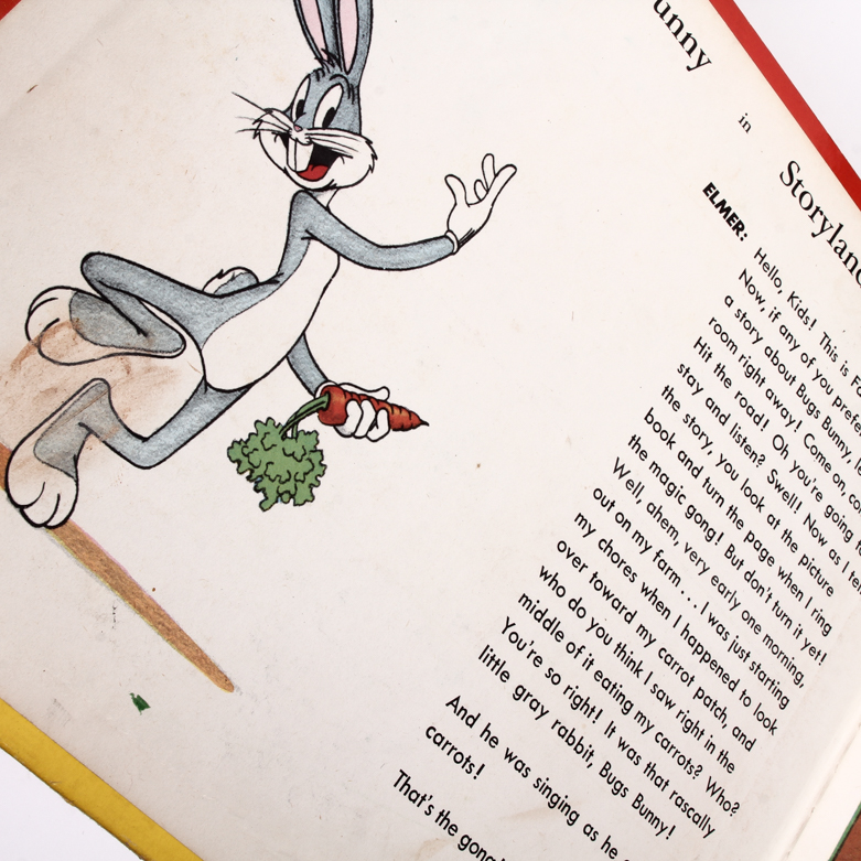 Children's Record Player and Bugs Bunny Record Storybook Set