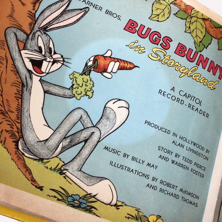 Children's Record Player and Bugs Bunny Record Storybook Set