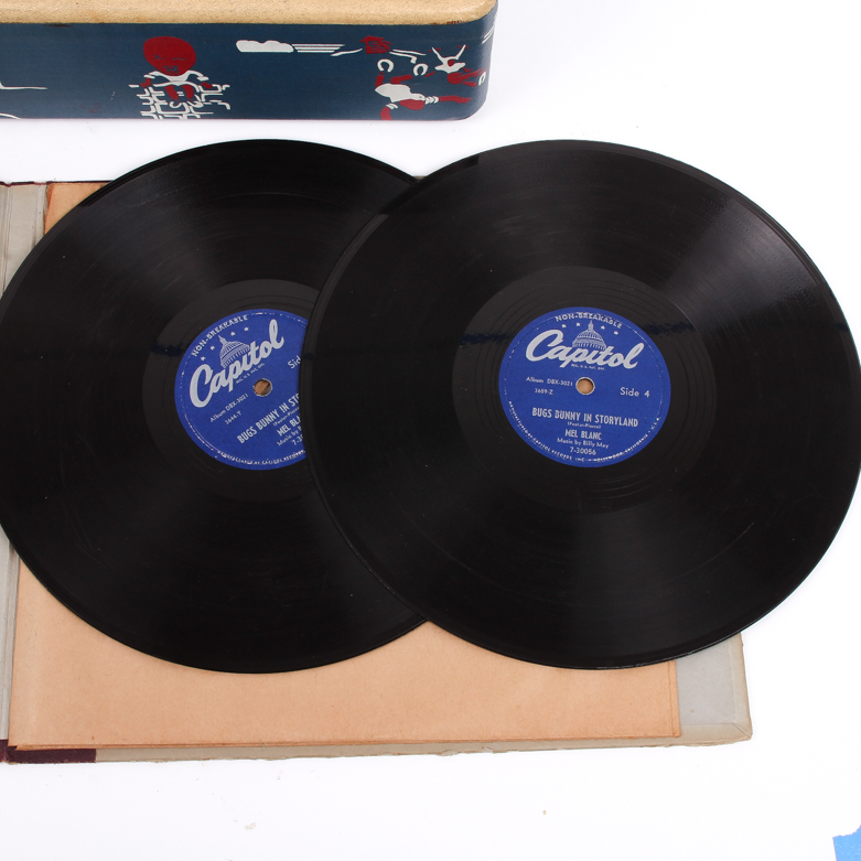 Children's Record Player and Bugs Bunny Record Storybook Set