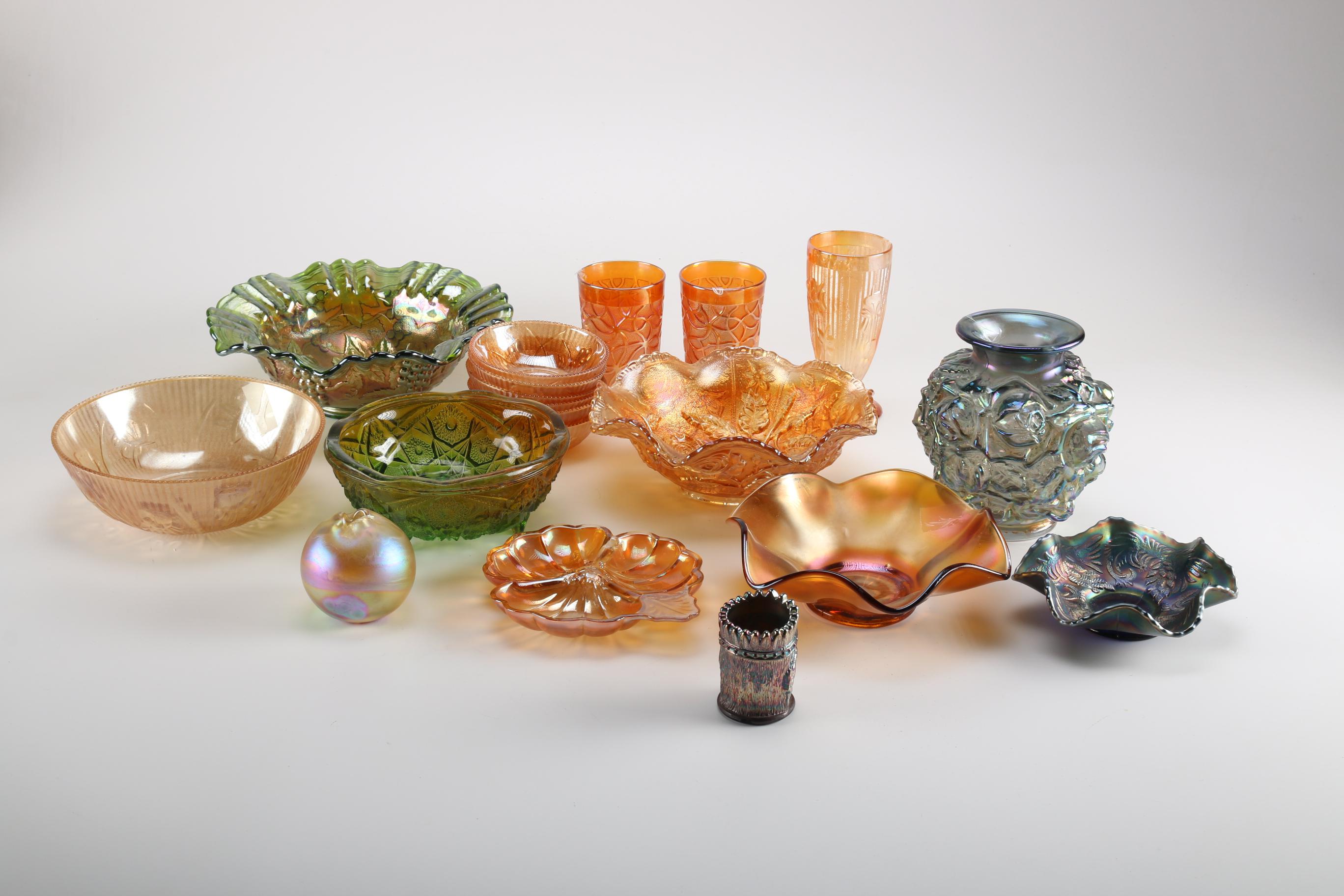 Generous Collection Of Carnival Glass
