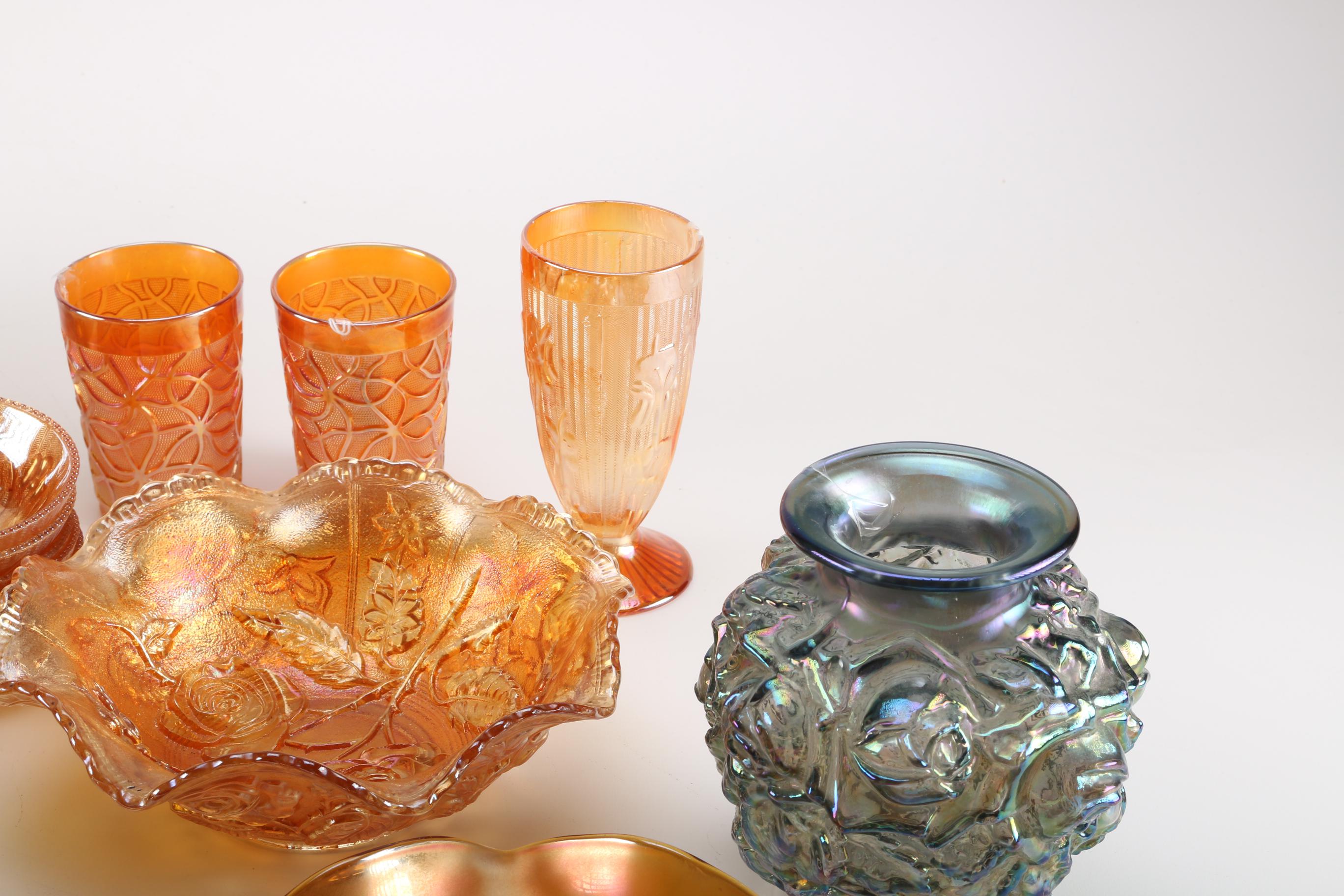 Generous Collection Of Carnival Glass