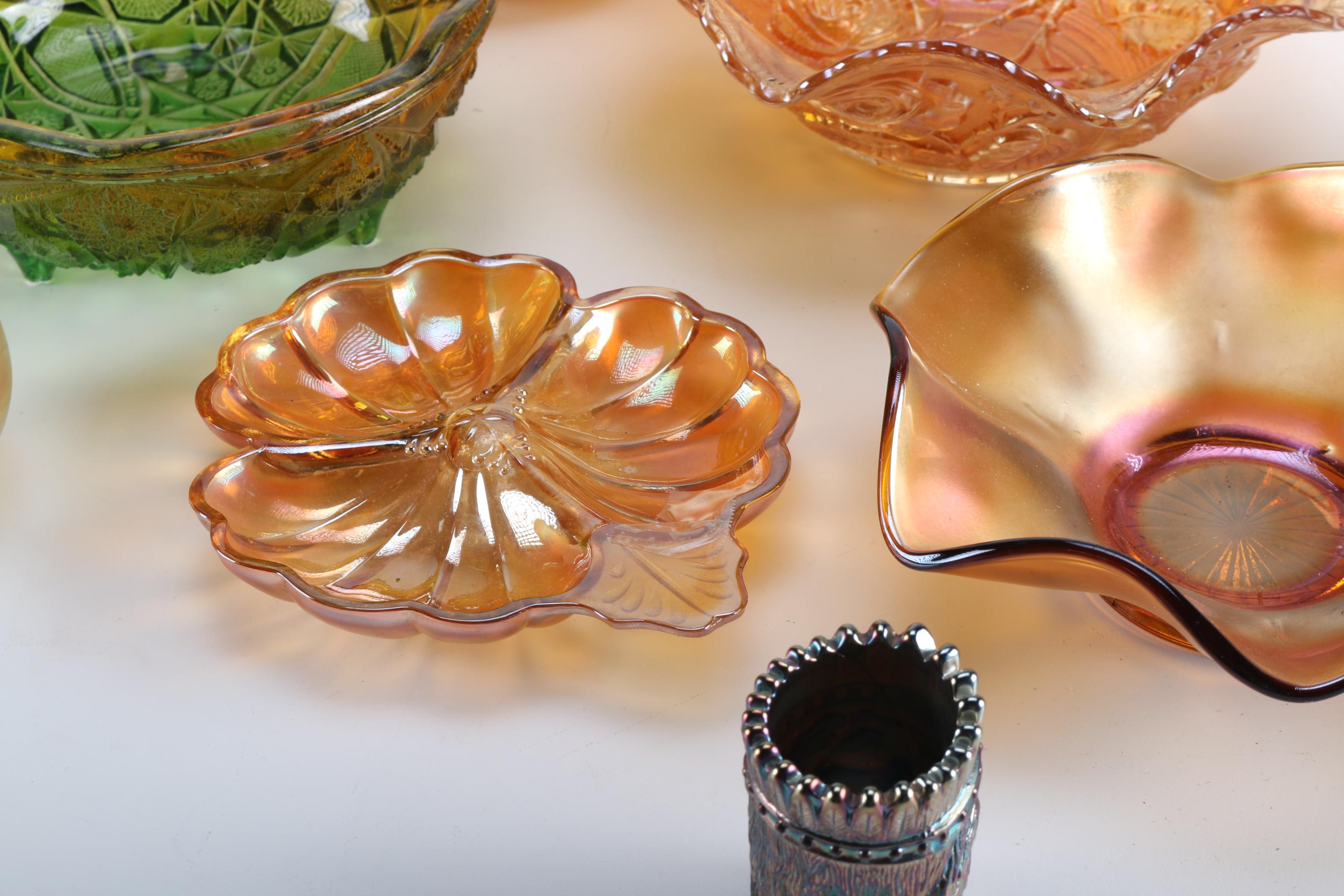 Generous Collection Of Carnival Glass