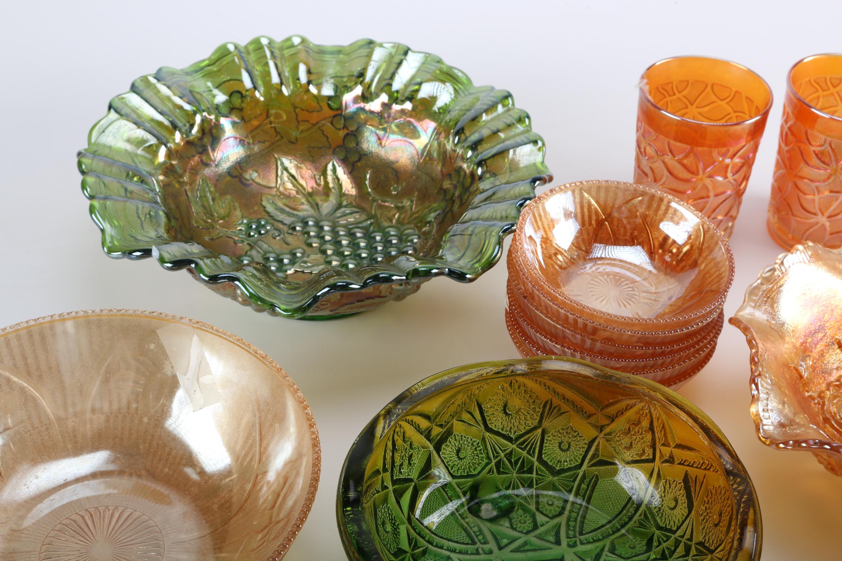 Generous Collection Of Carnival Glass