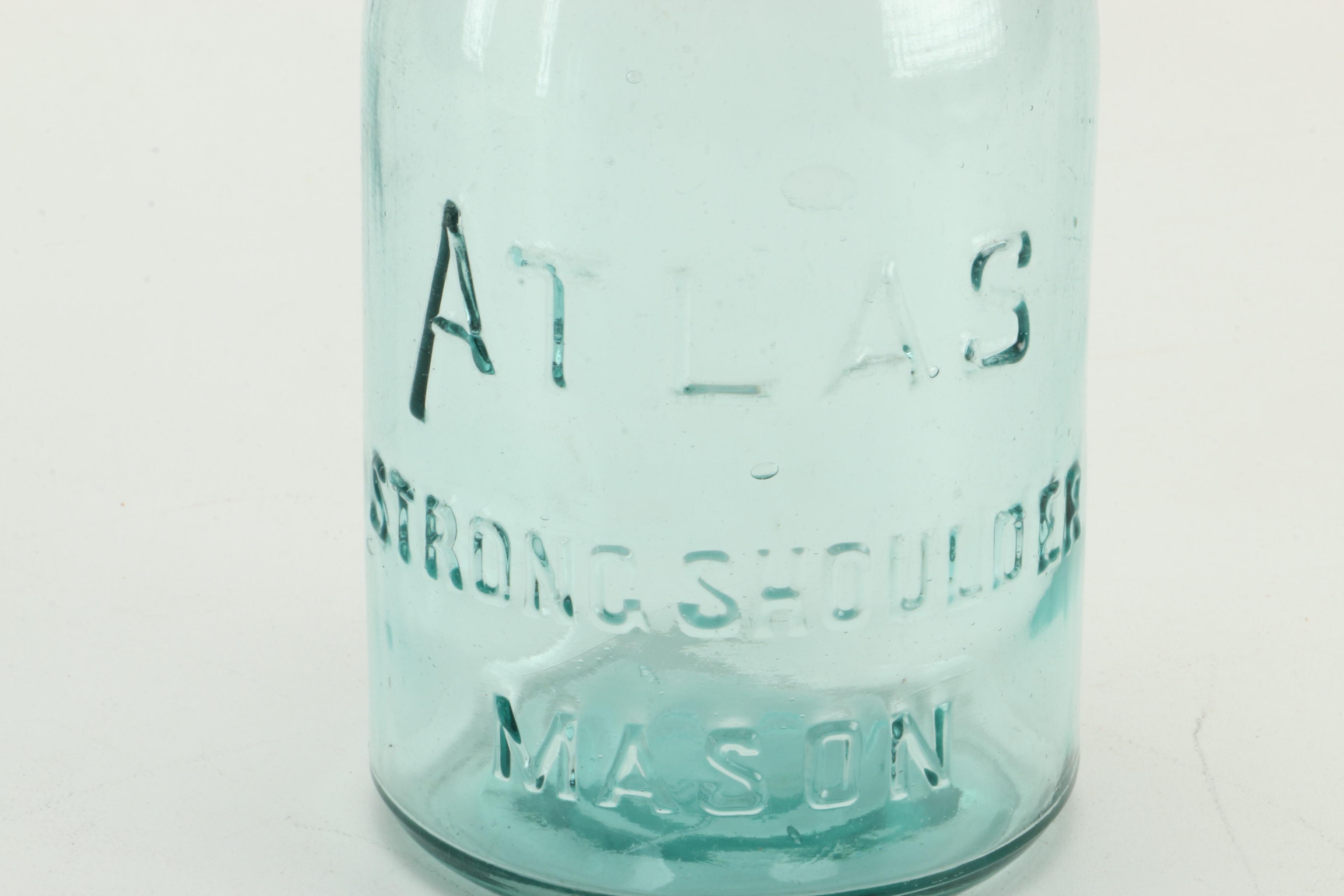 Collection of Blue Ball and Mason Canning Jars