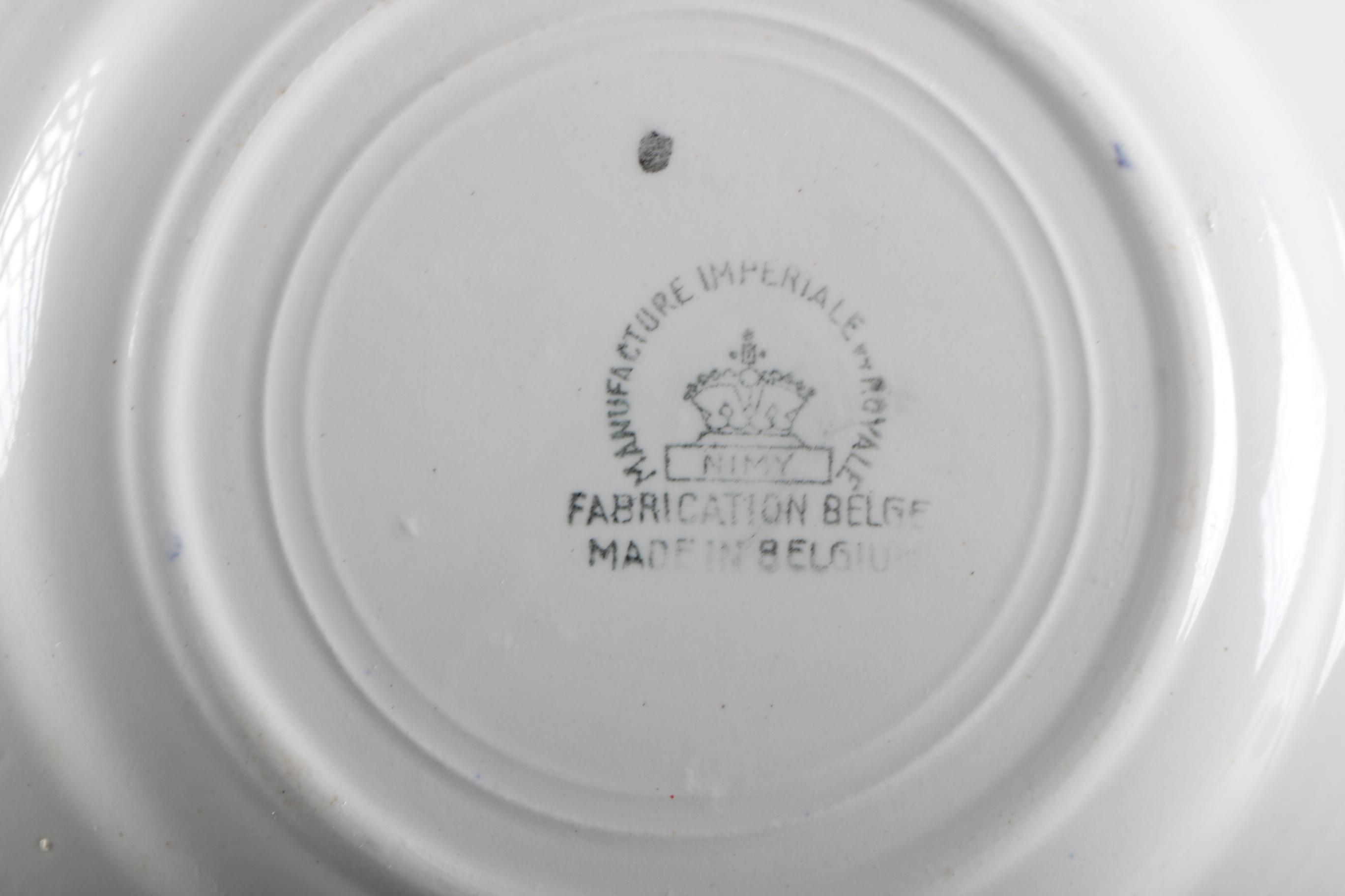 Blue And White Transfer Print Earthenware Featuring Delfts