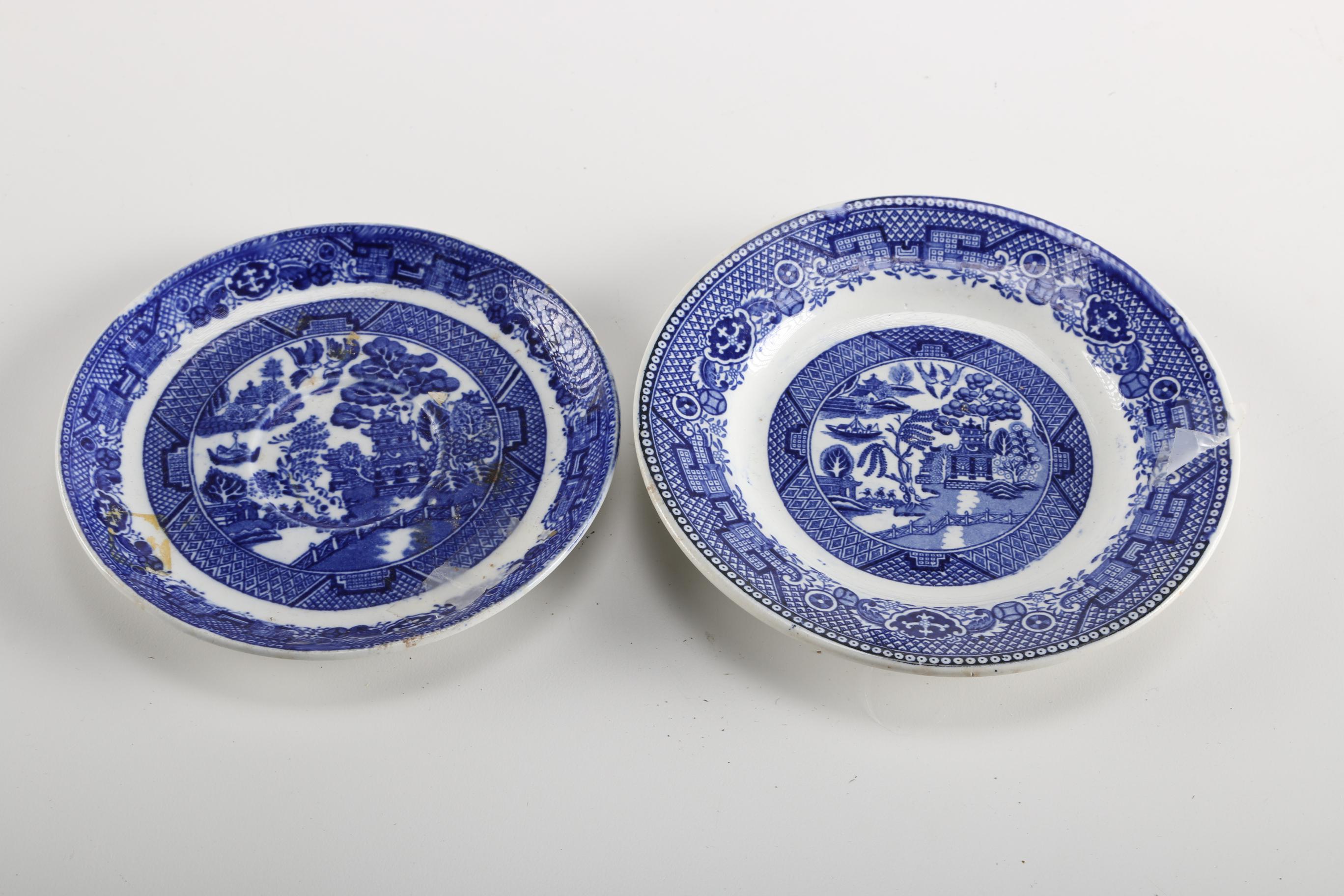 Blue And White Transfer Print Earthenware Featuring Delfts