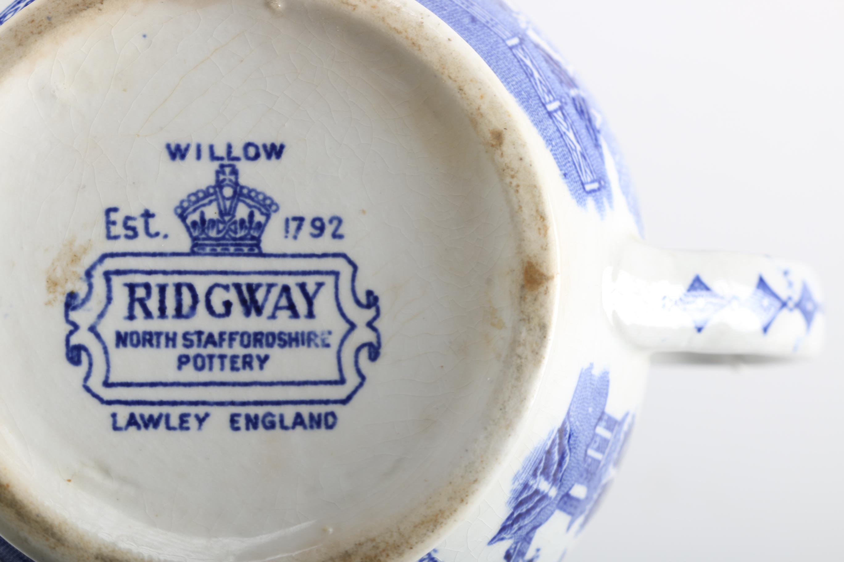 Blue And White Transfer Print Earthenware Featuring Delfts