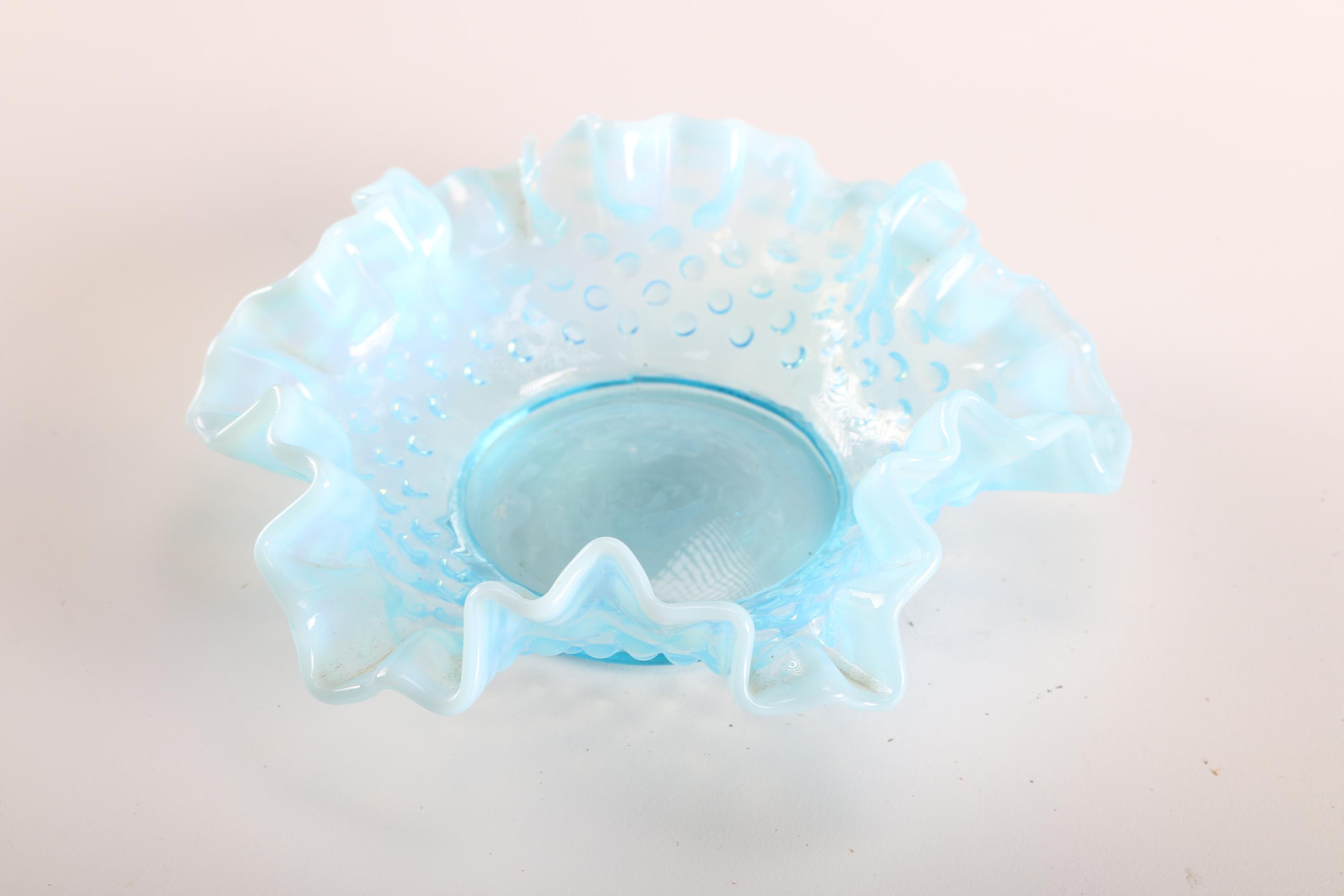 Group of Fenton Blue Opalescent Glass