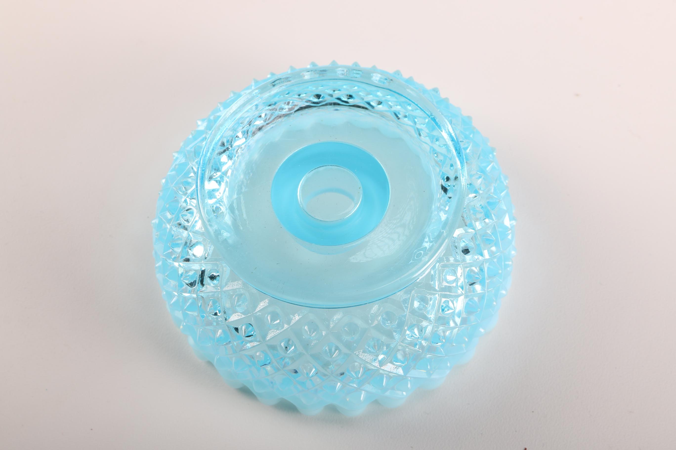 Group of Fenton Blue Opalescent Glass