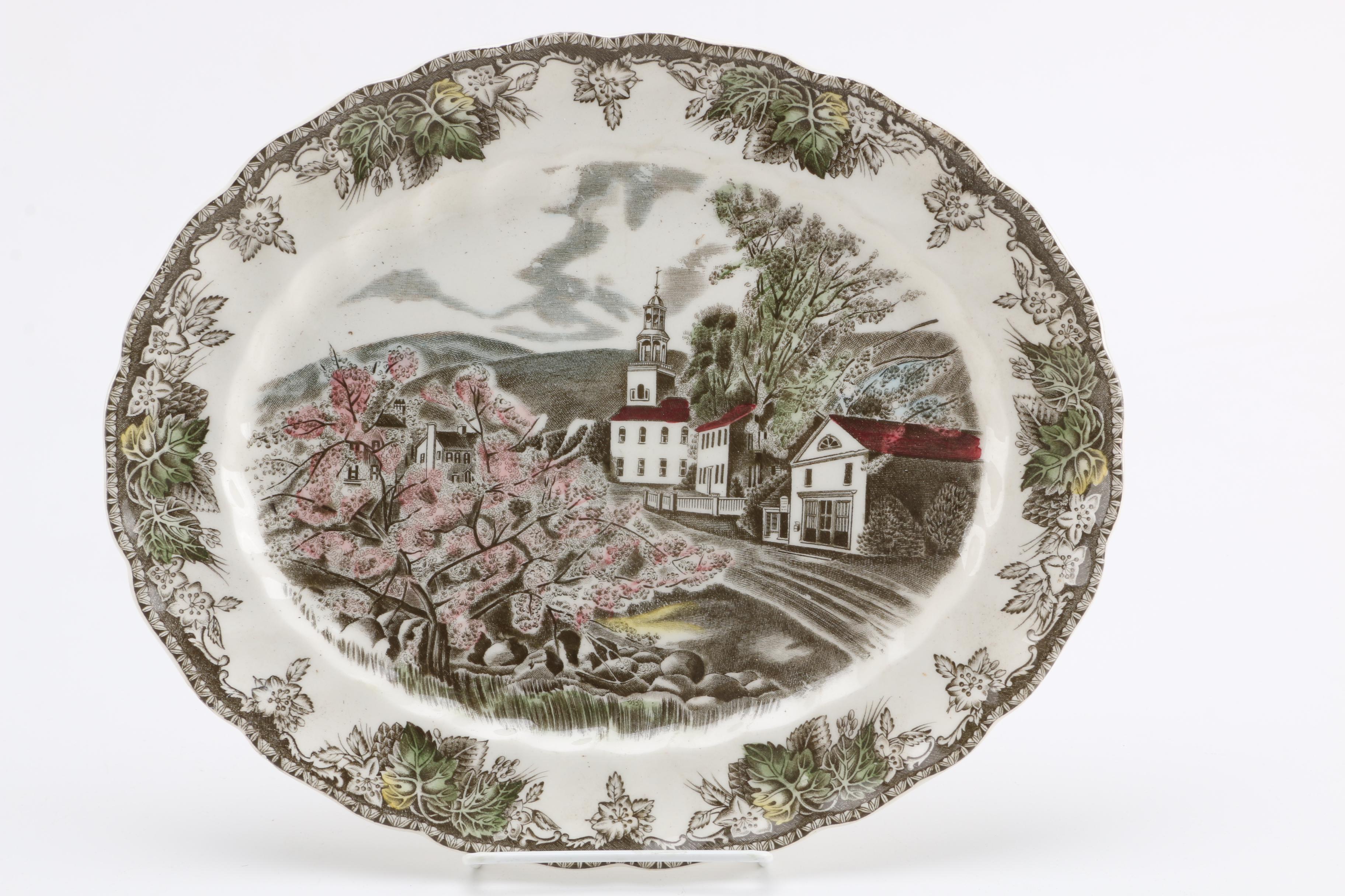 Johnson Brothers "The Friendly Village" Teapot With Additional China and Stoneware