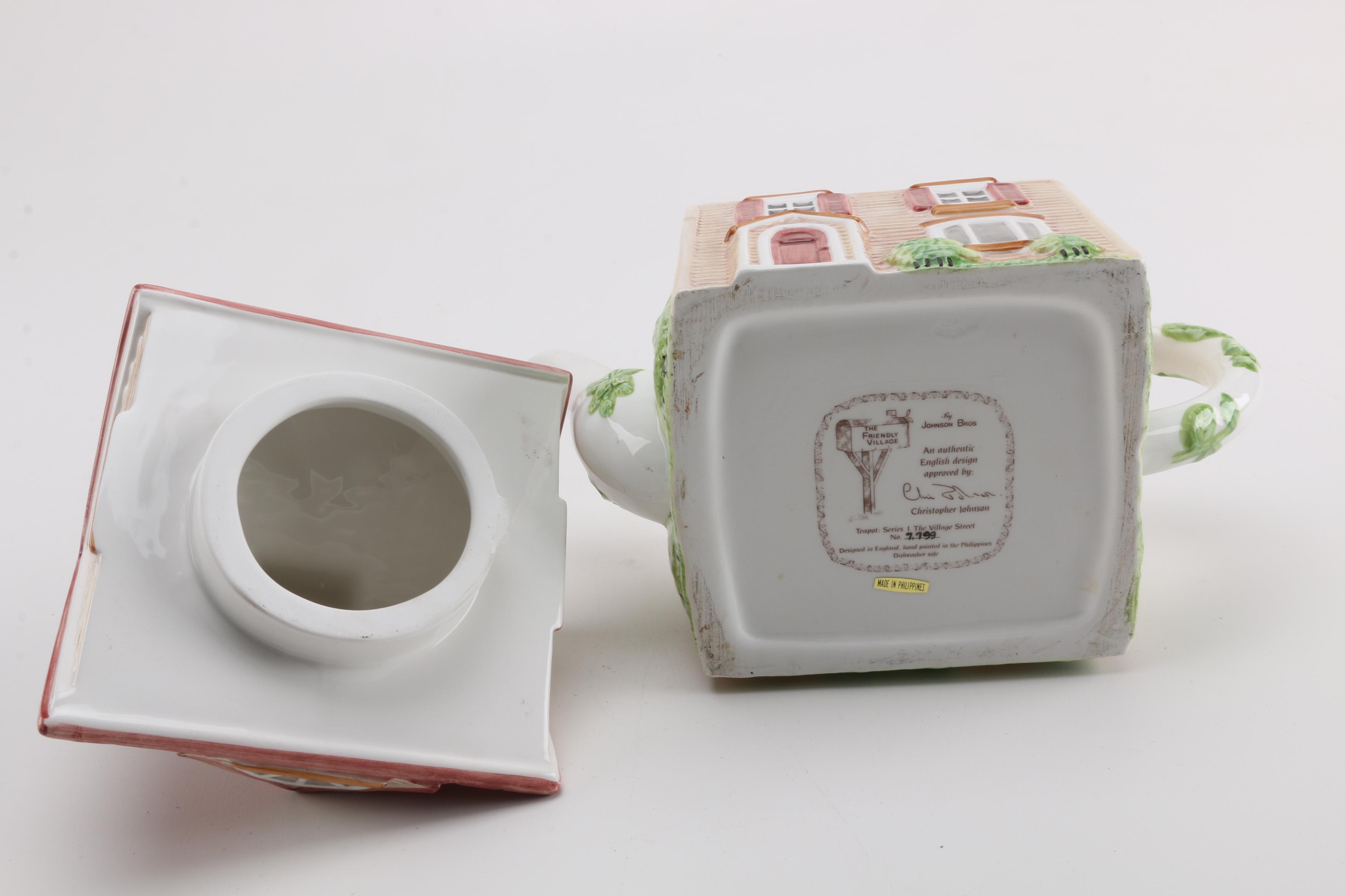 Johnson Brothers "The Friendly Village" Teapot With Additional China and Stoneware