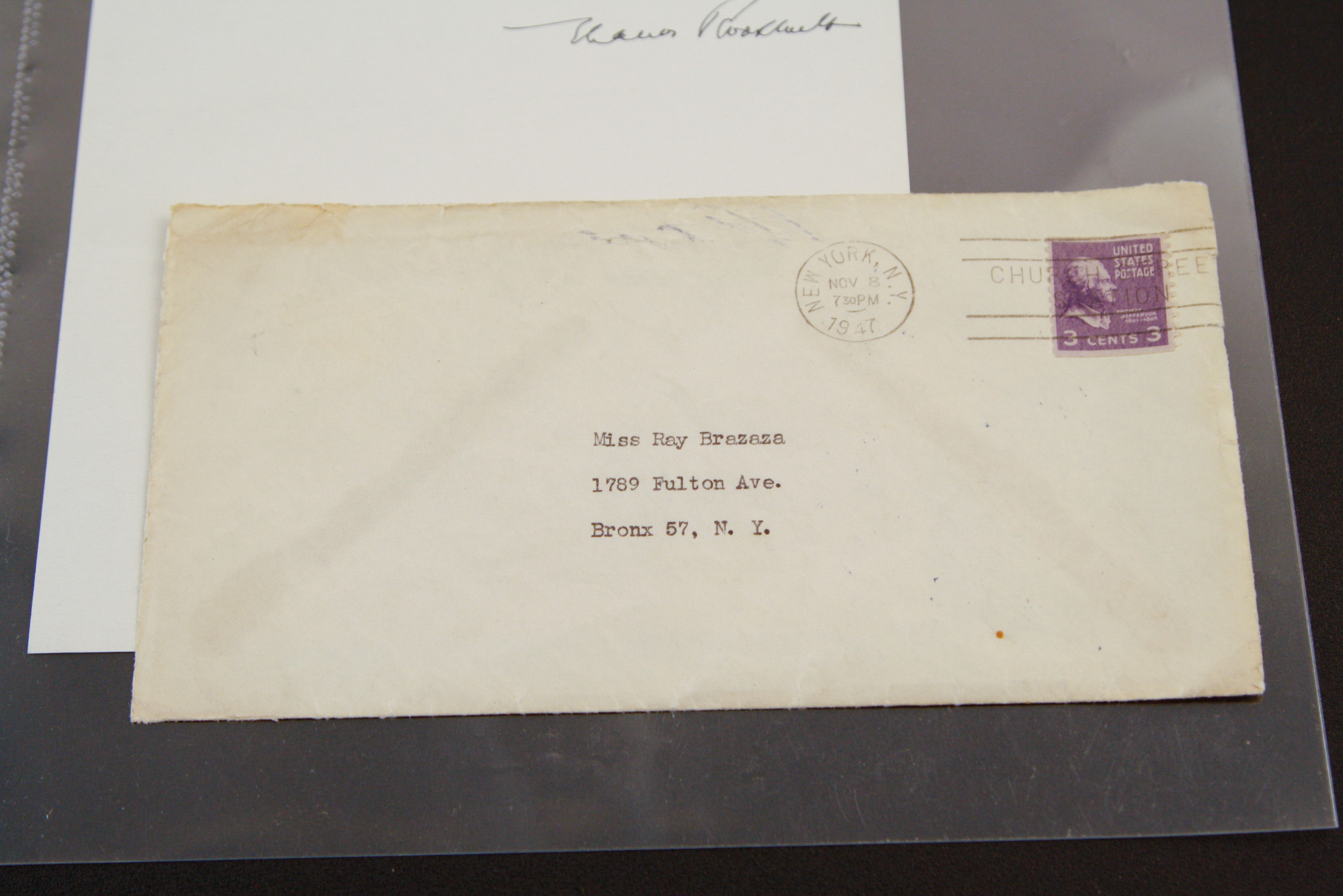 1938 Typed Letter with Envelope Signed by Eleanor Roosevelt on Official White House Letterhead