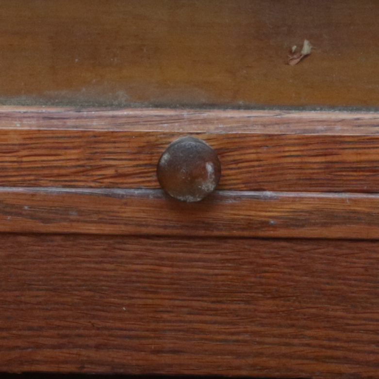 Vintage Oak Barrister Bookcase with Glass Doors