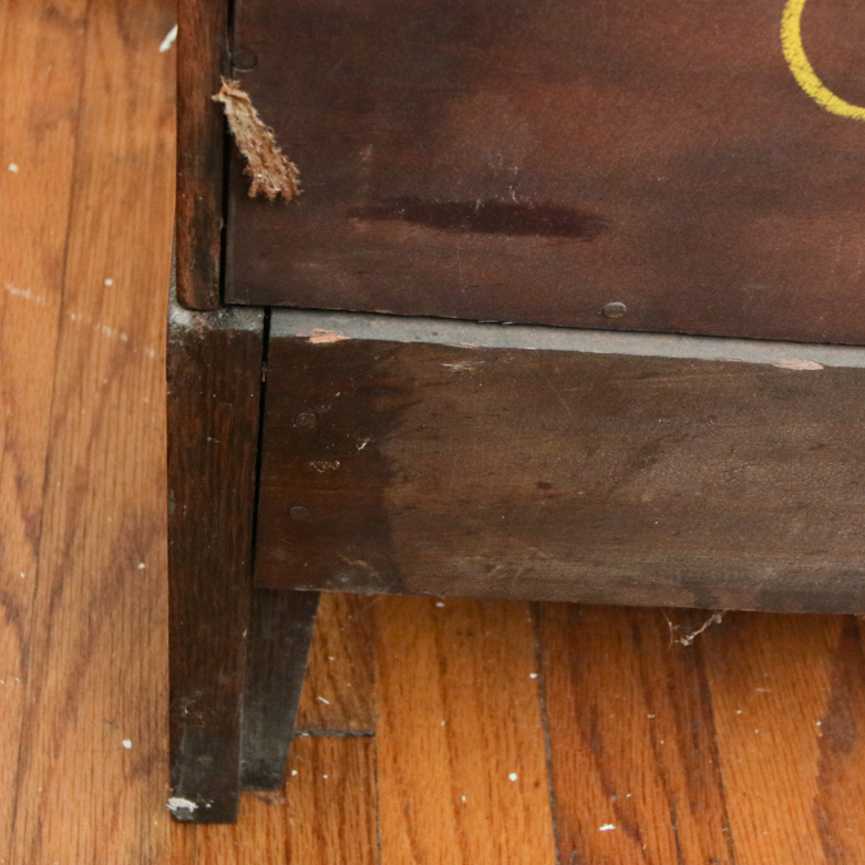 Vintage Oak Barrister Bookcase with Glass Doors
