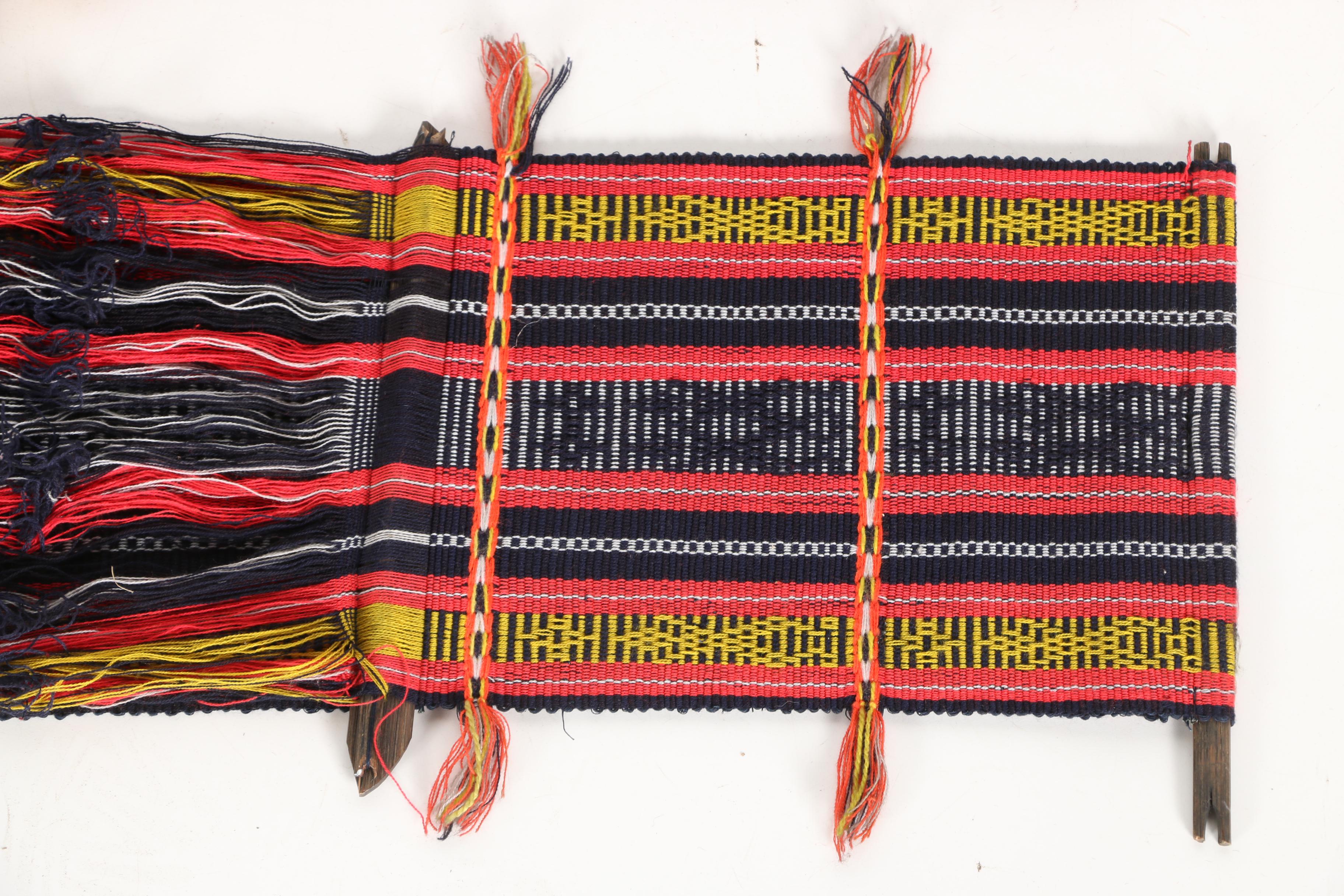 Handwoven Nomadic Camel Bag and Unfinished Weaving