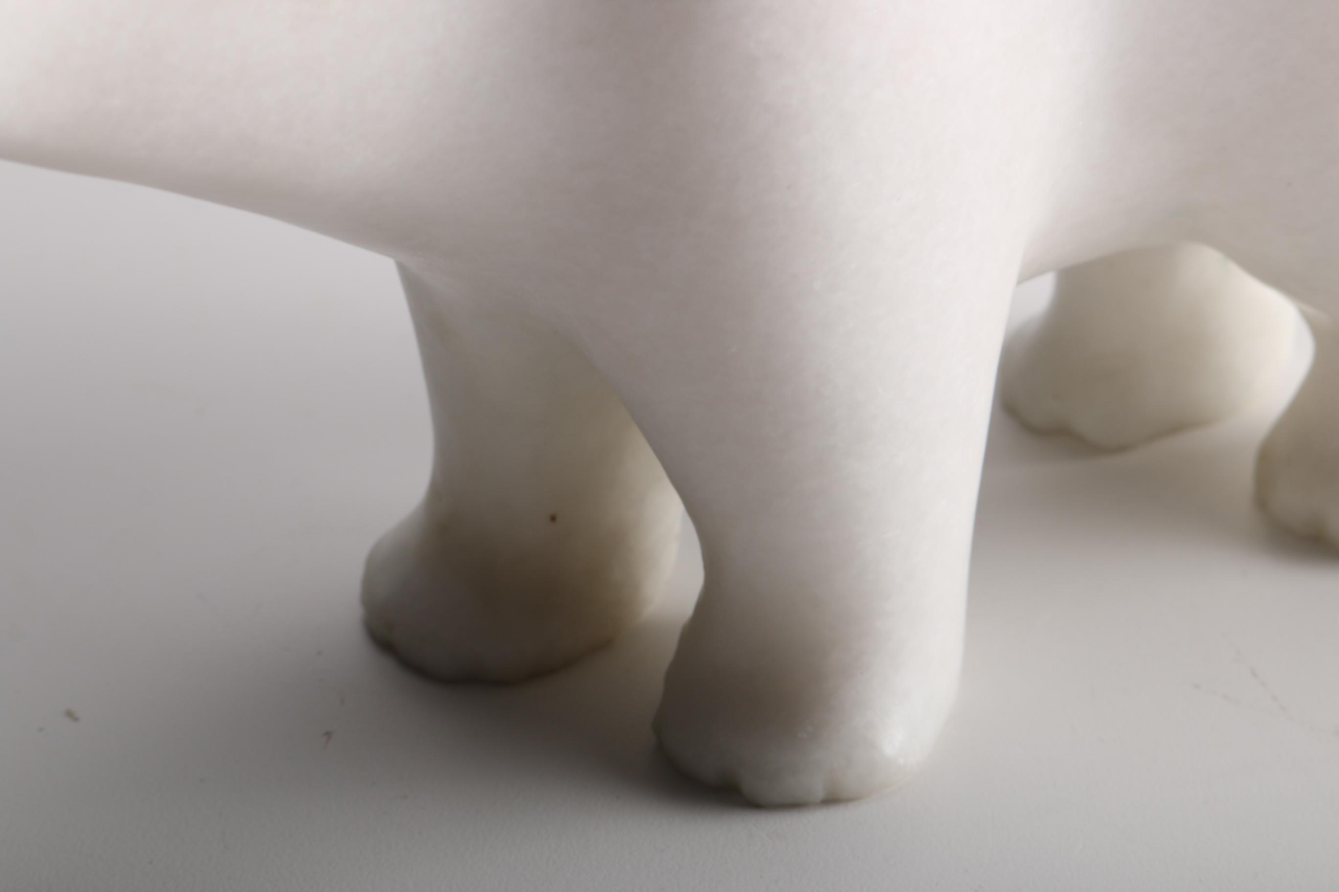 Marble Polar Bear Statue