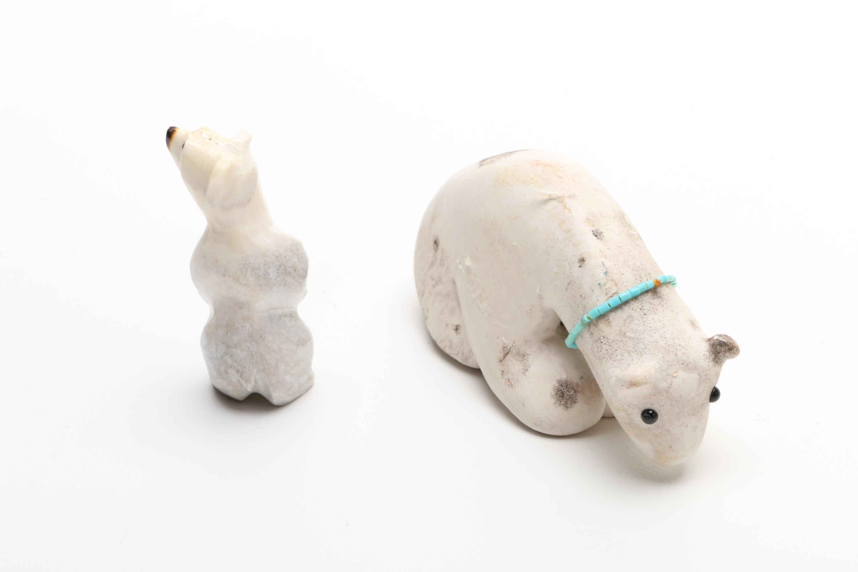 Ceramic Polar Bear Figurines