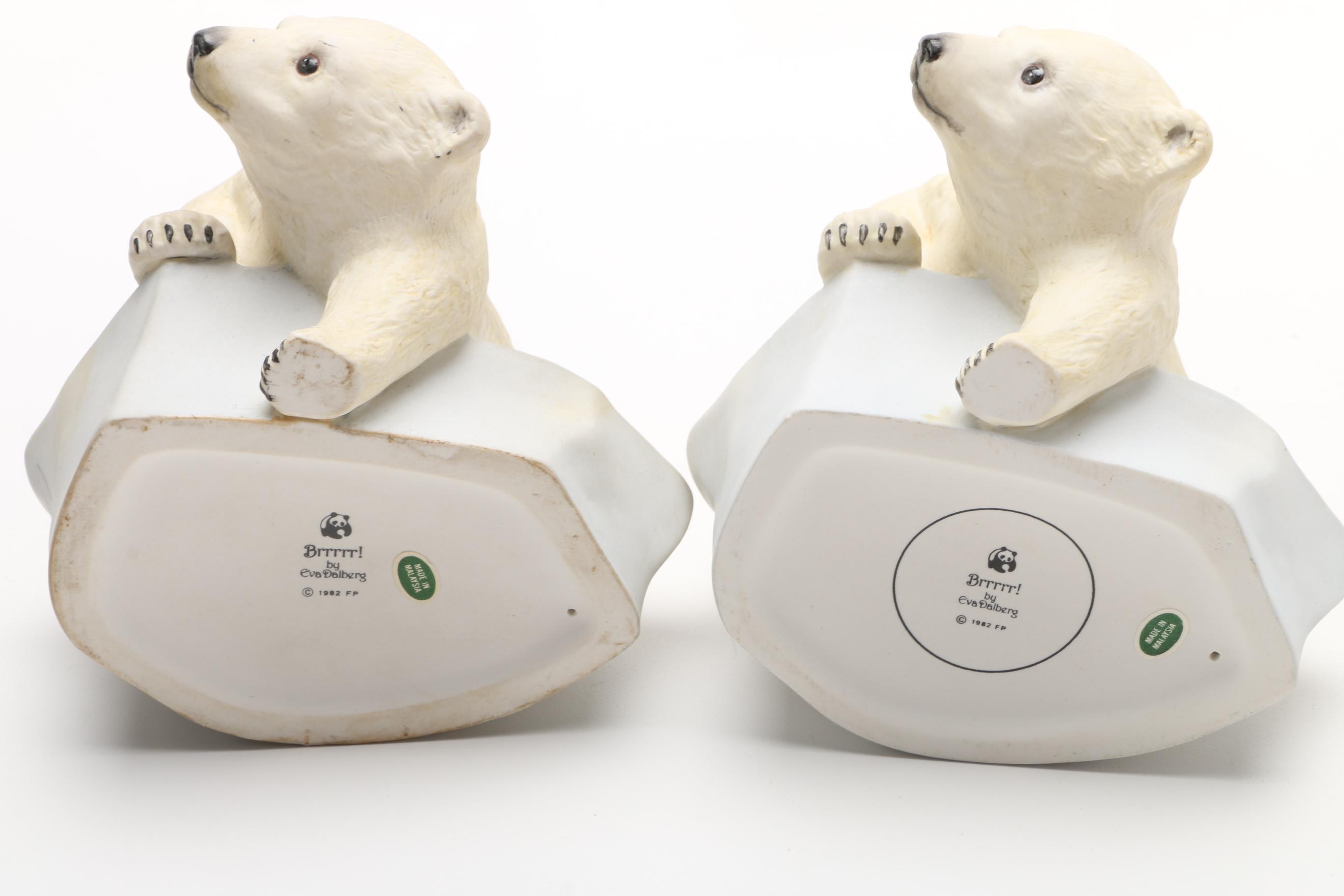 Ceramic Polar Bear Figurines