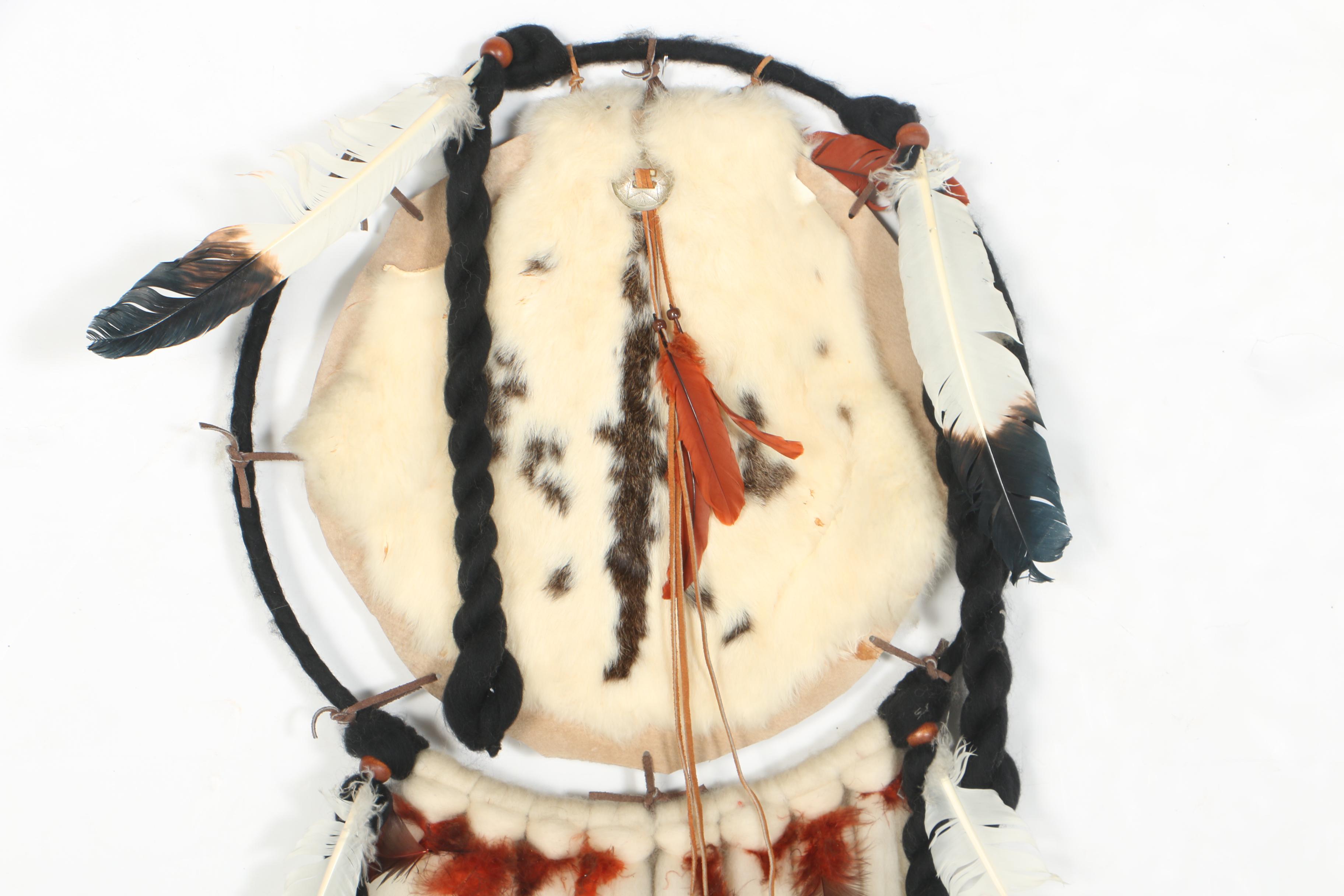 Native American Style Rabbit Fur Dream Catcher
