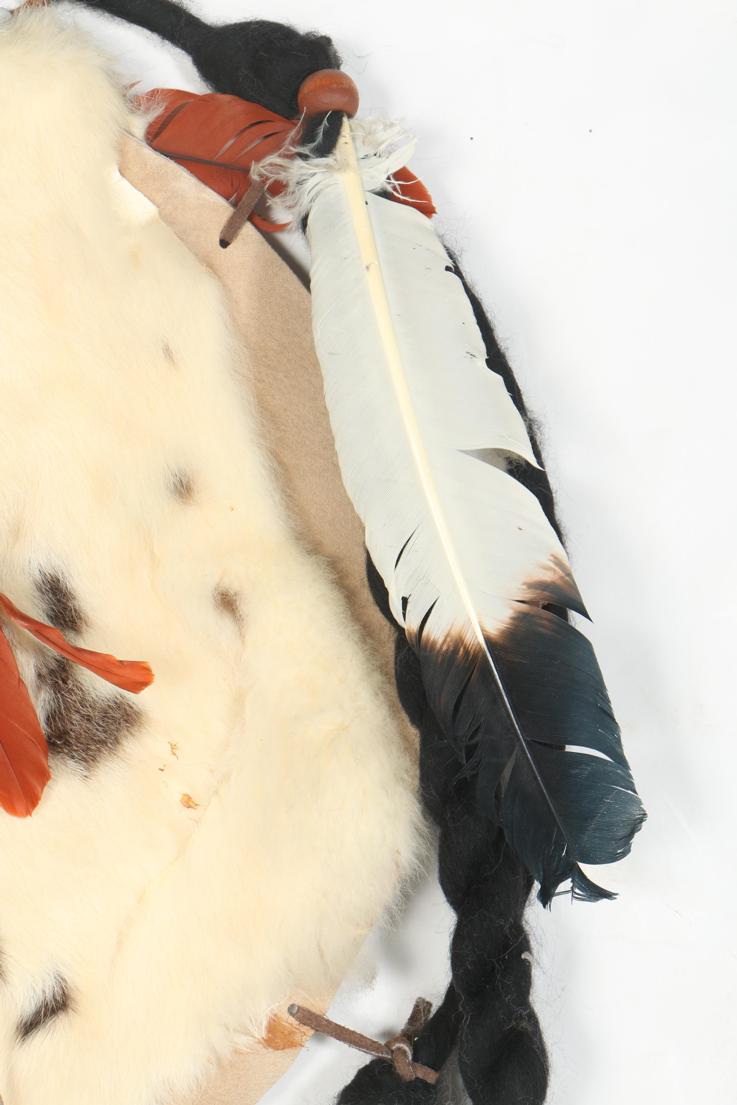 Native American Style Rabbit Fur Dream Catcher